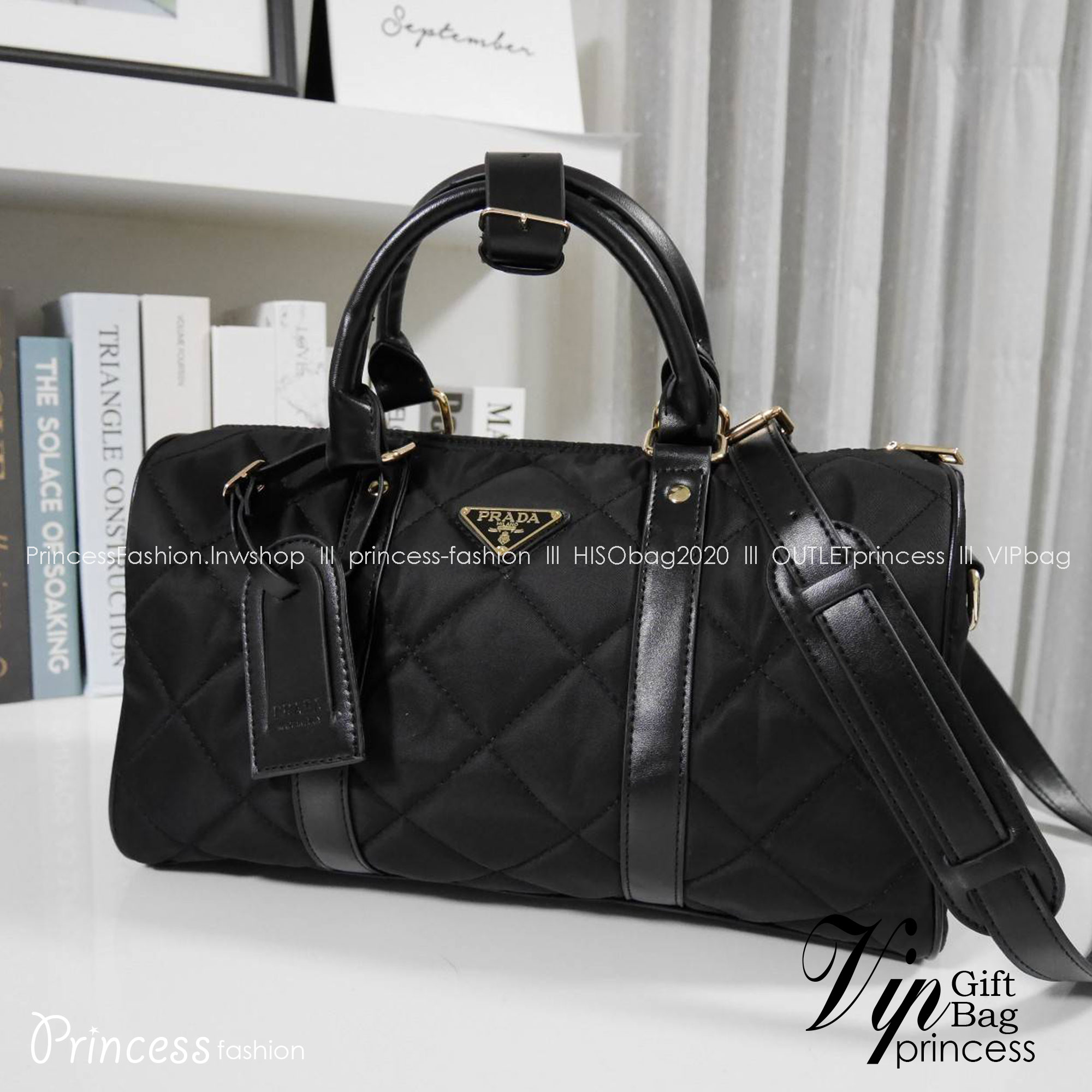 PRADA KEEPALL LEATHER BAG / PRADA Travel Bag ต้อนรับปีกระต่าย ด้วยกระเป๋าทรงหมอน ยอดฮิต อะไหล่ทองทั้งใบ
