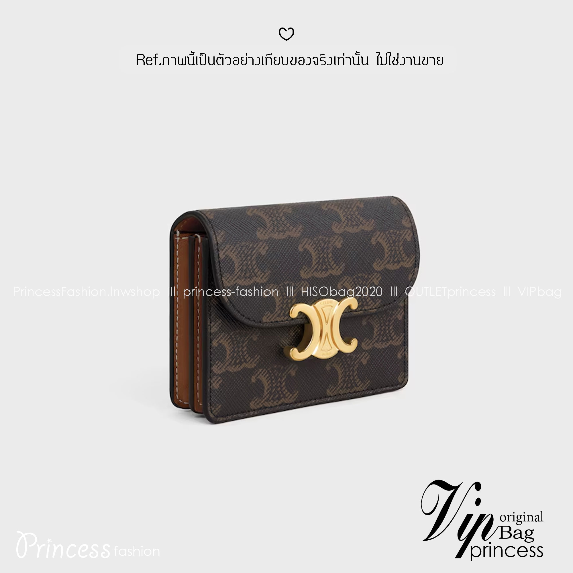 ORI หนังแท้ | CELINE SHORT WALLET BUSINESS CARD HOLDER / CELINE COMPACT WALLET WITH COIN TRIOMPHE กระเป๋าสตางค์ซีลีนใบสั้น เรียบหรู มีฟังก์ชันและสไตล์ให้เลือกด้วยช่องใส่บัตรหลายช่อง
