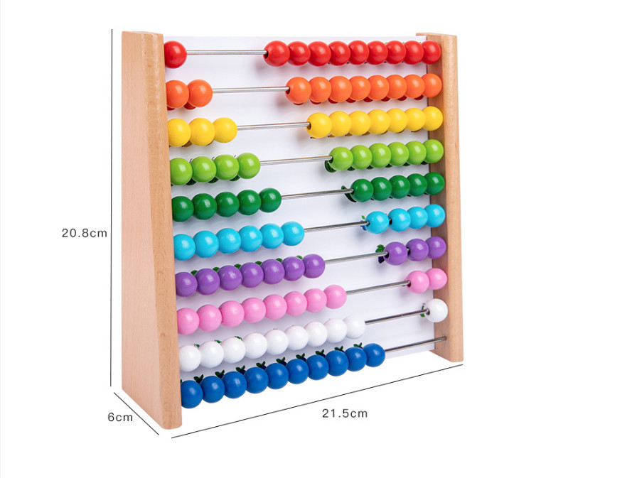 ลูกคิด10หลักแนวตั้งขาตั้งไม้