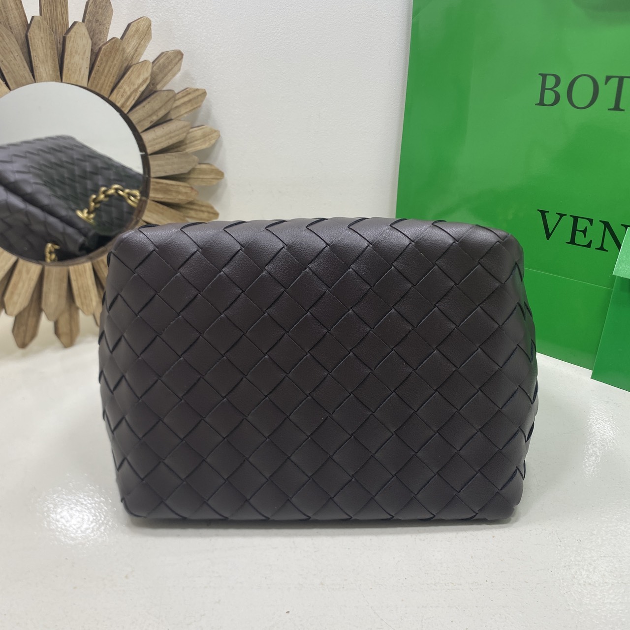 ORI หนังแท้ | Bottega Veneta Parachute Chain small shoulder bag / BV Hobo Bag กระเป๋าสะพายสุดชิค งานสานดีไซน์เรียบหรูโดดเด่น 🤍 เกรดออริจินอล หนังแท้