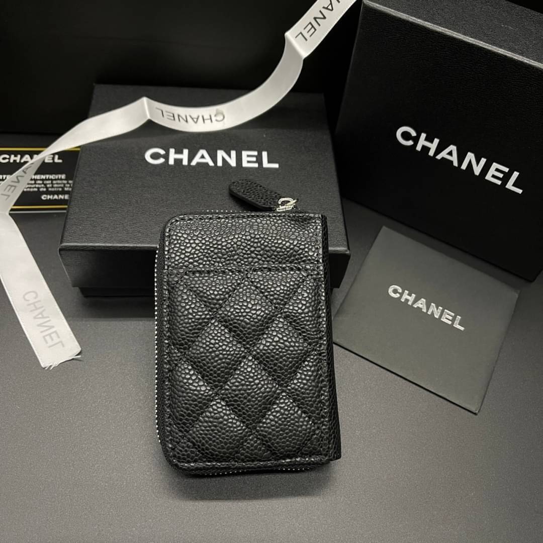 Chanel Wallet / Chanel Card Holder Zippy / Chanel Coin Zippy กระเป๋าสตางค์ชาแนลใบสั้น กระเป๋าใส่บัตร ใส่เหรียญ ภายในตามรูป เกรดออริจินอล ภาพถ่ายจากงานขายจริง ใช้งานต่างประเทศได้