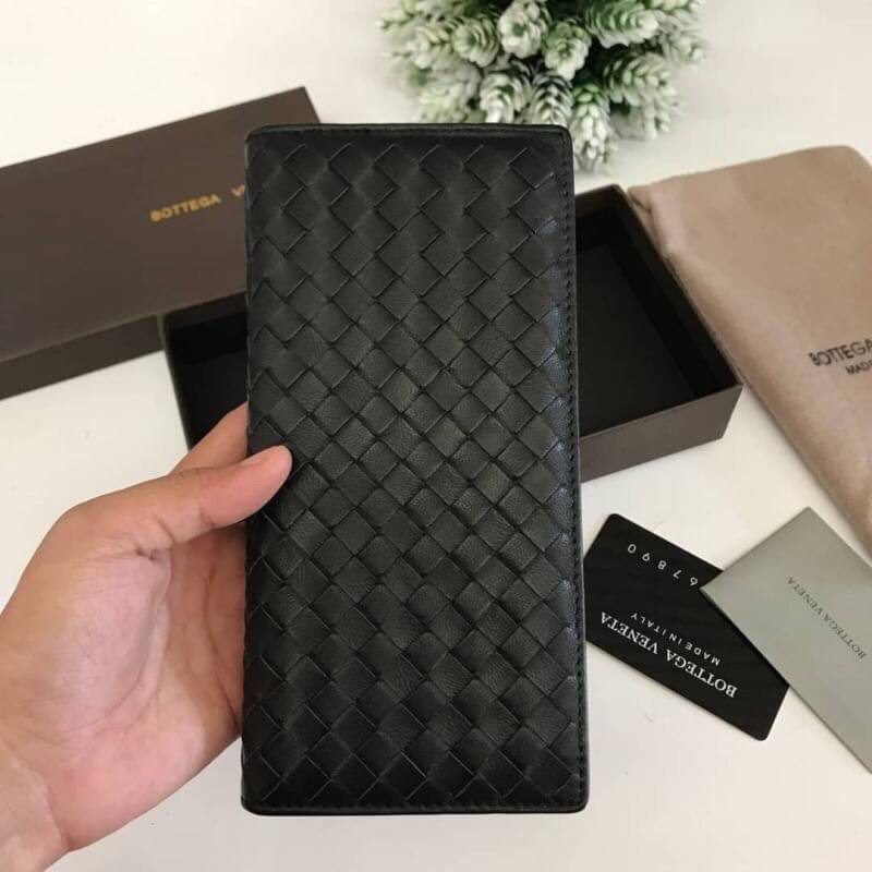 พรีเมี่ยมกิ๊ฟแท้ 100% 】Bottega Veneta Intrecciato Leather Bifold Wallet