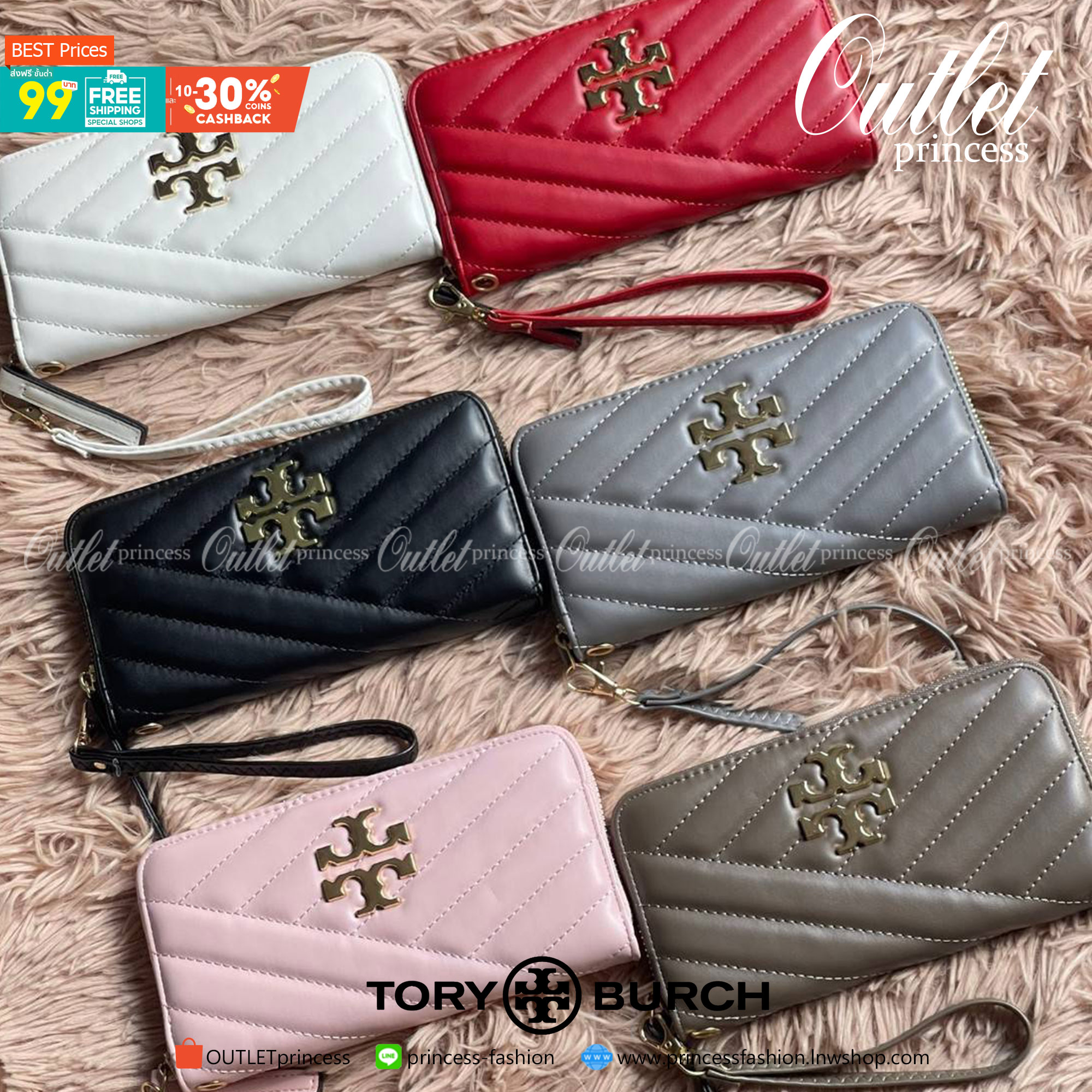 Tory Burch Kira Long Wallet กระเป๋าสตางค์ใบนี้รับรองว่า ถูกอกถูกใจของสาว ๆ ที่ชอบความเรียบหรูอย่างแน่นอน ด้วยดีไซน์โลโก้แบรนด์ที่เรียบง่าย ด้านในมีช่องหลัก 3 ช่อง ที่ช่วยให้คุณจัดเก็บธนบัตรและสิ่งต่าง ๆ ได้อย่างเป็นระเบียบ มาพร้อมกับช่องใส่เหรียญขนาดใหญ่