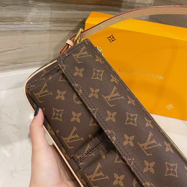 LV VIBA CITE MM Monogram เกรดออริจินอล กระเป๋าสะพายไหล่งานแบรนด์ รุ่นวินเทจ เป๊ะ ปัง ปั้มทุกจุด สวยหรูดูแพง ตามแบบฉบับแบรนด์ ภาพถ่ายจากงานขายจริง ใช้งานต่างประเทศได้