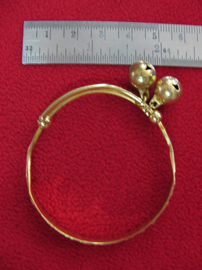 สินค้าหมดค่ะ กำไลข้อเท้าเด็กโตเนื้อทองเหลืองลาย12ราศี เหมาะสำหรับรับขวัญเด็กโตค่ะ