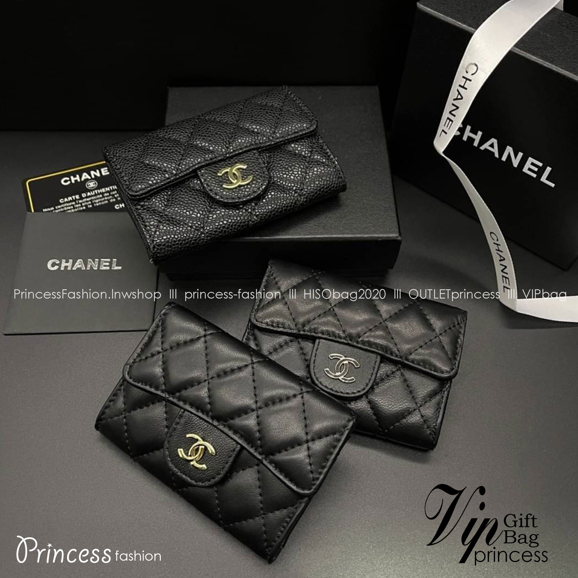 Chanel Wallet / Chanel Card Holder / Chanel Coin กระเป๋าสตางค์ชาแนลใบสั้น กระเป๋าใส่บัตร ใส่เหรียญ ภายในตามรูป เกรดออริจินอล ภาพถ่ายจากงานขายจริง ใช้งานต่างประเทศได้