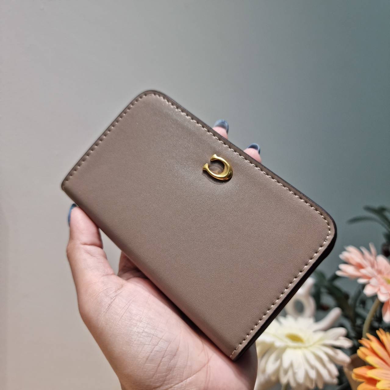 COACH SLIM CARD CASE IN SIGNATURE CANVAS C4818 / C5870 / C4818 กระเป๋าถนอมบัตรกึ่งกระเป๋าสตางค์ เกรดท็อปออริ เกรดดีสุด สลับแท้ 1:1 ใช้ต่างประเทศได้