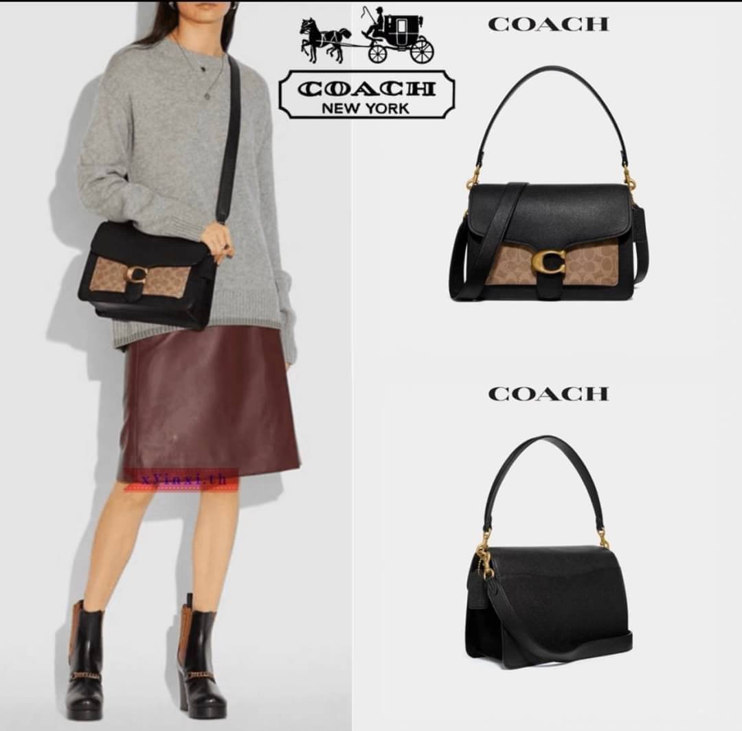 OUTLET 】COACH Tabby Shoulder Bag พร้อมส่งที่ไทย A modern take on an archival 1970s Coach design, our structured Tabby shoulder bag is crafted in polished pebble leather. Finished with our Signature hardware for an iconic touch, the versatile silhouette fe