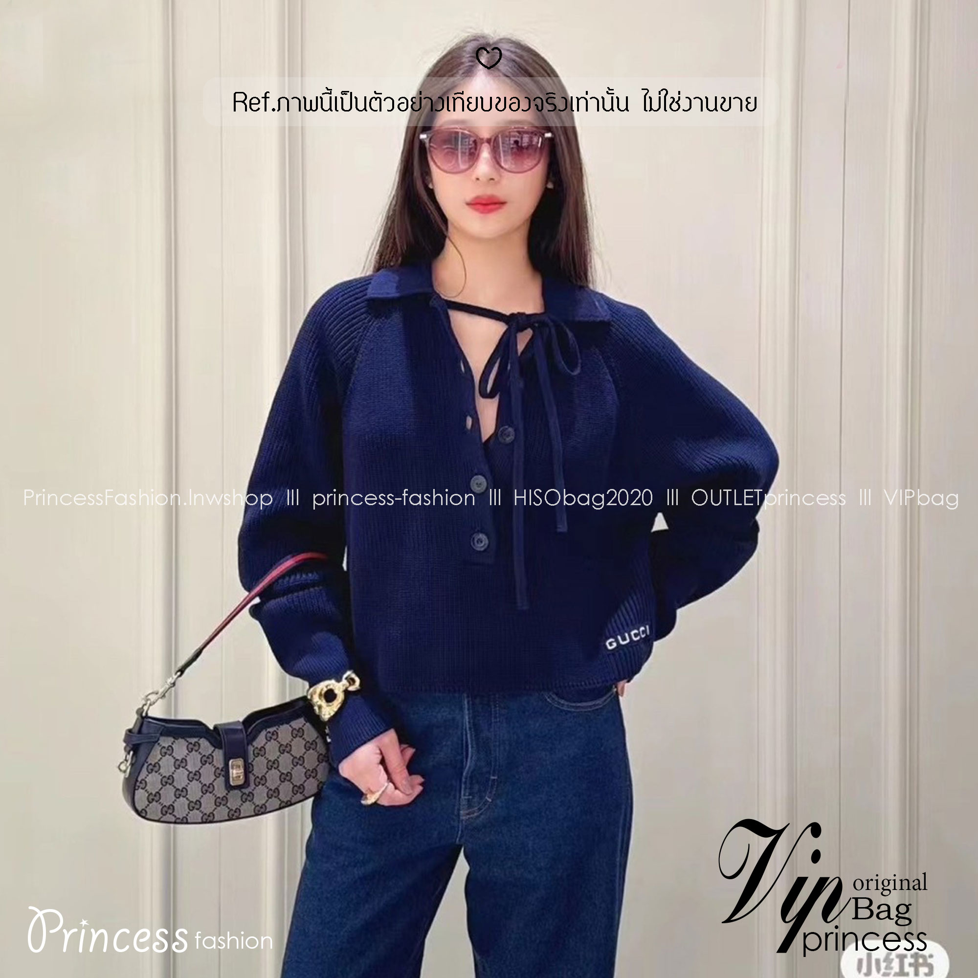 GUCCI moon side mini shoulder bag กระเป๋าสะพายไหล่ดีไซน์วินเทจ คลาสสิคลัคชู ดูผู้ดี สวยแบบน้อยแต่มาก สวยย้อนยุค ขนาดกำลังสวย