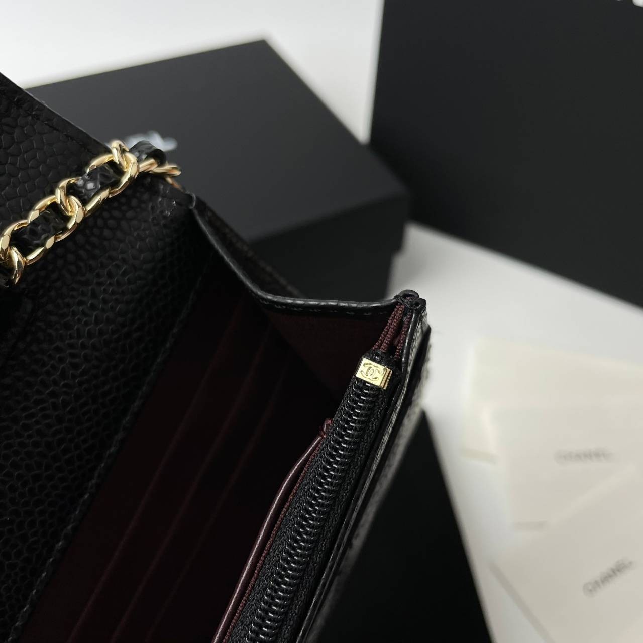 Chanel Wallet On Chain รุ่น Micro chip *หนังคาเวียร์* เกรดท็อปออริจินอล 1:1 สลับแท้ เกรดขายดีสุด งานสวยเป๊ะปัง ทรงสวยตรงปก ไม่ผิดหวัง ใช้งานต่างประเทศได้ ภาพถ่ายจากงานขายจริง