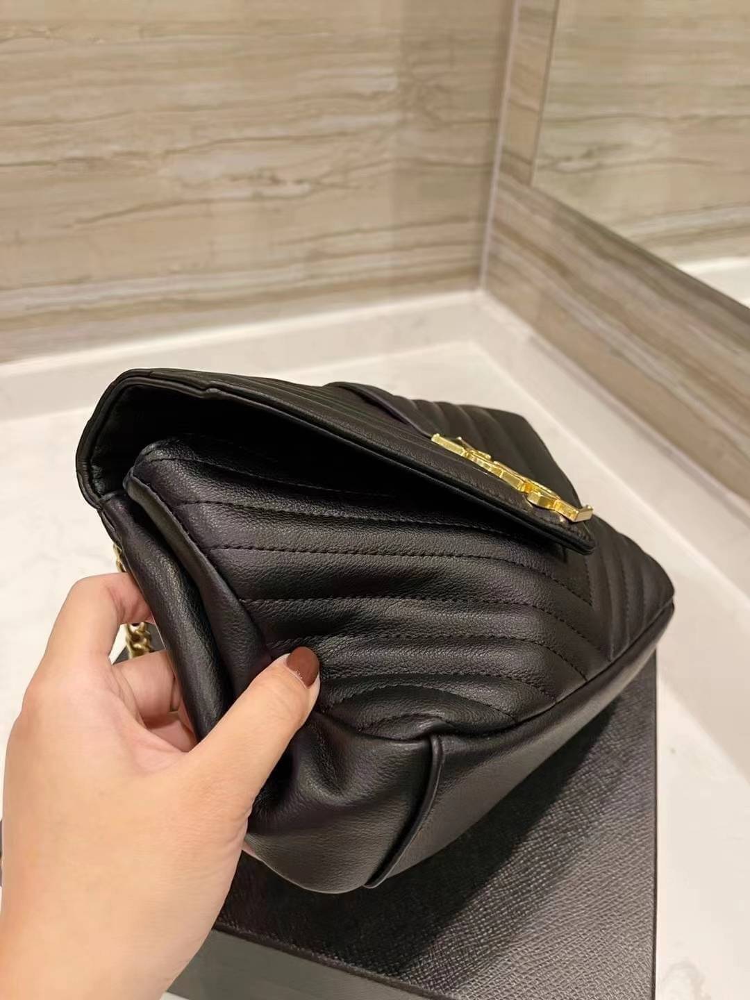 Saint Laurent medium College quilted leather shoulder bag