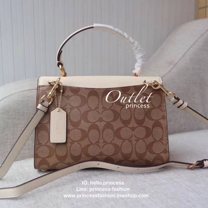 Coach TILLY TOP HANDLE SATCHEL WITH SIGNATURE CANVAS COACH F76620 กระเป๋าถือ กระเป๋าสะพาย เรียบหรูดูแพง ฮิตมาก ขายดีสุดๆ