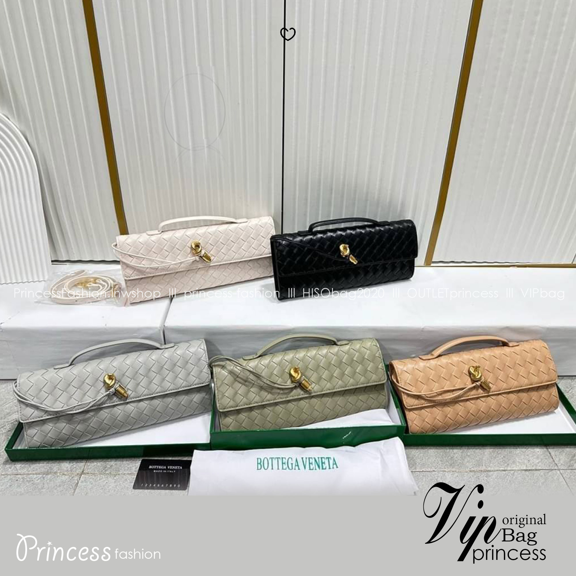 BOTTEGA VENETA Andiamo Clutch Top handle กระเป๋าถือทรงคลัช ดีไซส์สานสวยเก๋เป็นเอกลักษณ์ เรียบหรูที่แท้จริงต้องยกให้แบรนด์นี้เลยค่ะ ใช้ได้ทั้งชายหญิง ให้ความคล่องตัวเป็นไอเท็ม everyday bag ได้เลย