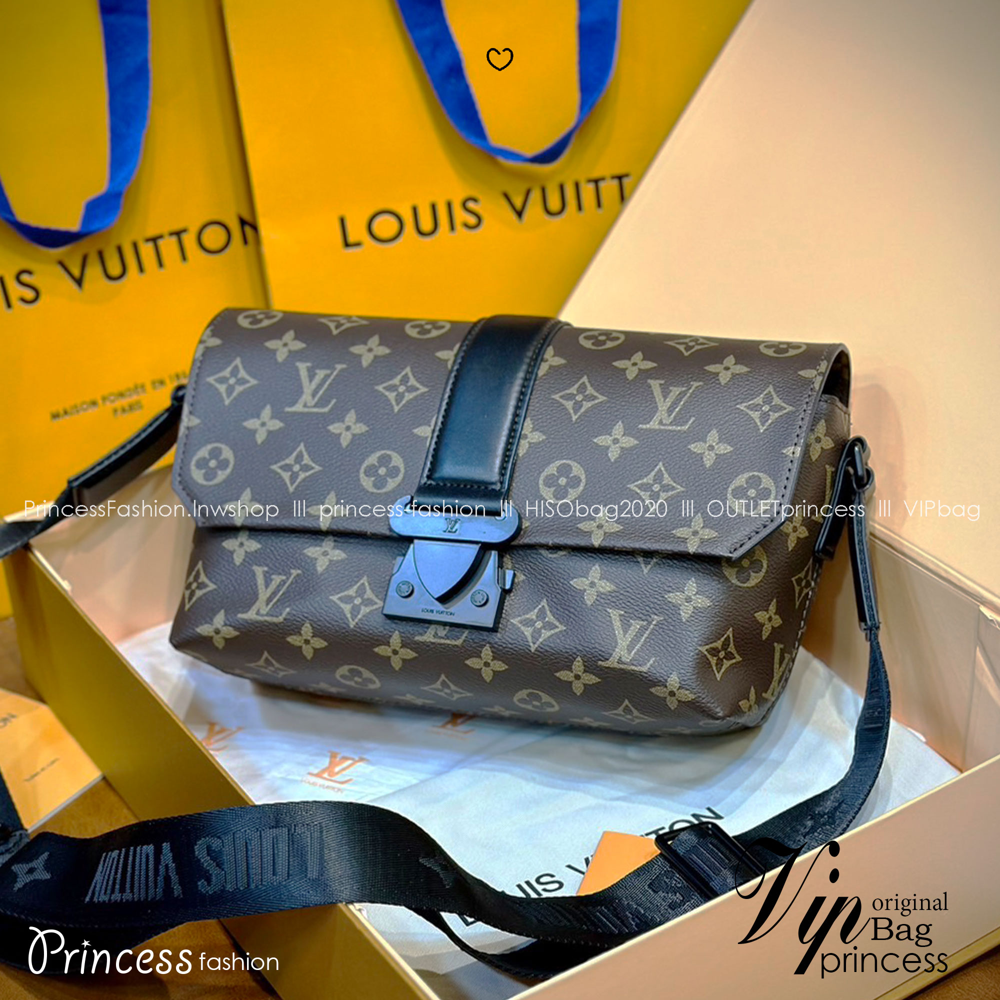 พร้อมส่ง 3 สี LV S-Cape Messenger Monogram Eclipse / LV Messenger Bag กระเป๋าทรงแมสเซ็นเจอร์ แบบคลาสสิกสวยงามเป็นเอกลักษณ์ เกรดออริ