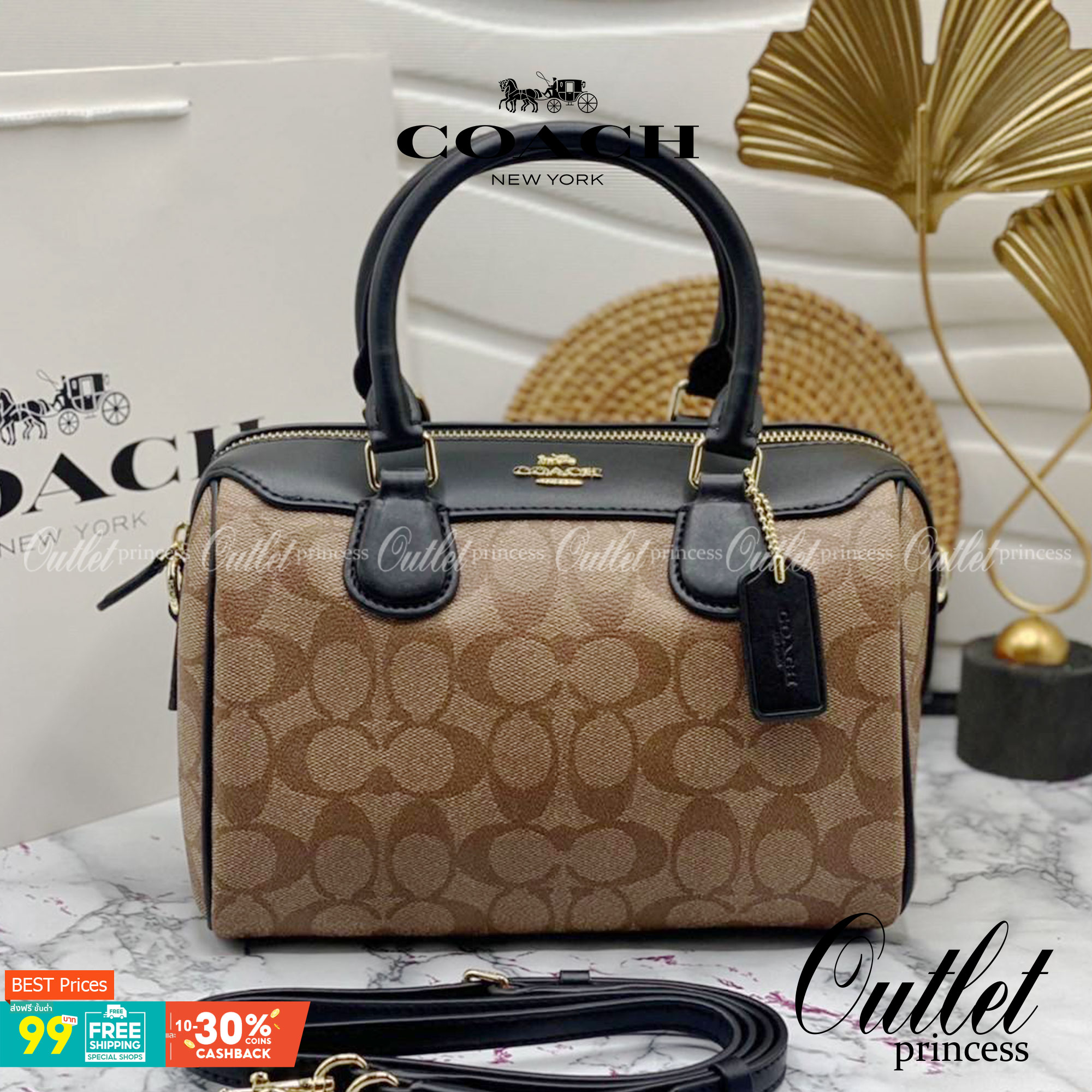 หมอน 9” COACH MINI BENNETT SATCHEL CROSSBODY BAG พร้อมส่ง ทรงฮิตของสาวๆค่ะ!! กระเป๋าถือ//สะพายข้าง จาก coach factory ทรงหมอน วัสดุลายหนังสวย หนังป่องยวบคืนตัวได้ดีมากๆค่ะ ด้านหน้าห้อยพวงแบรนด์ พร้อมมีโลโก้แบรนด์ เปิดปิดกระเป๋าด้วยซิป ภายในกว้าง ใส่กระเป๋า