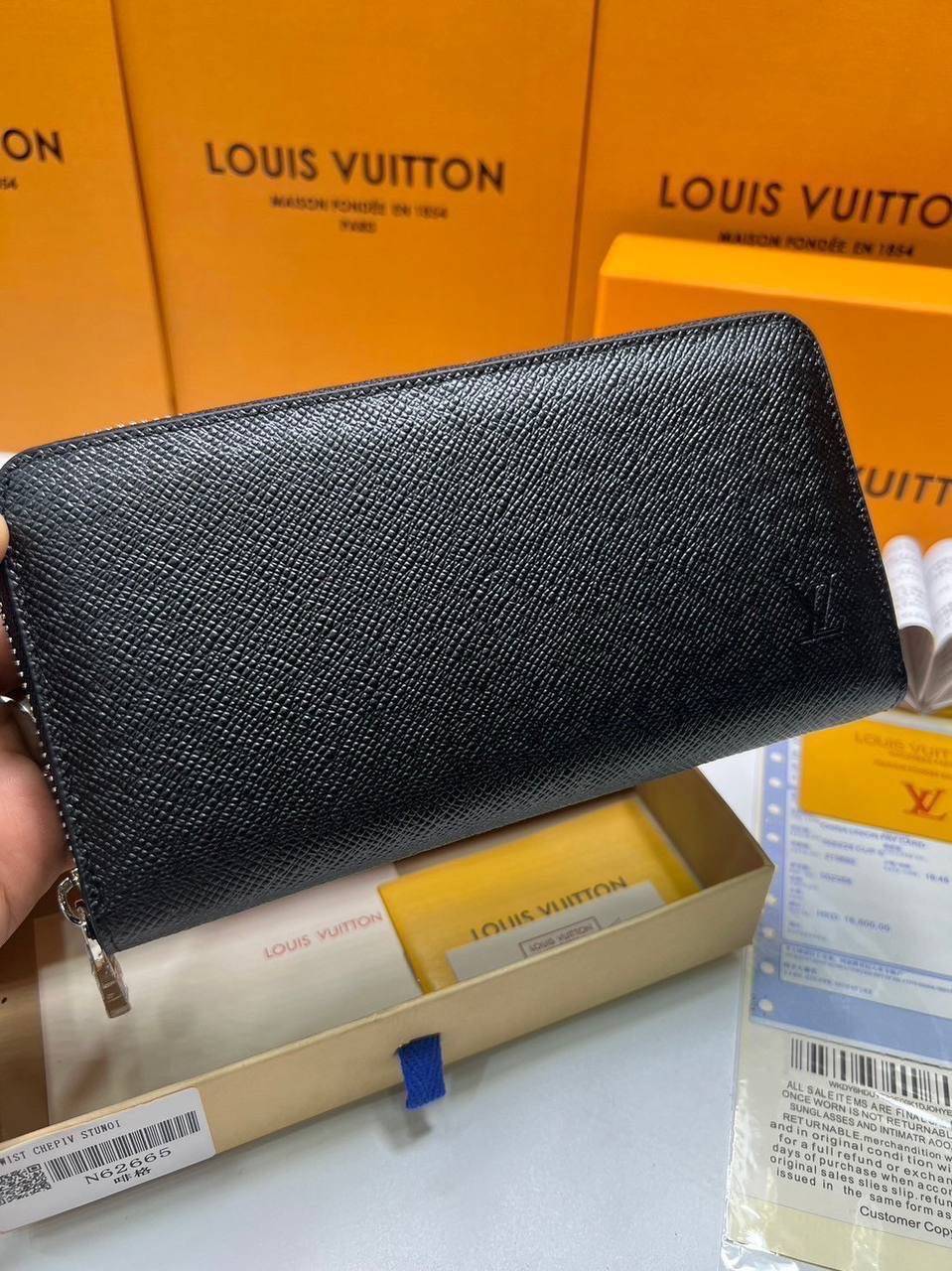 ORI หนังแท้ | LV Zippy Horizontal Monogram Shadow / LV LongWallet กระเป๋าสตางค์ใบยาว กระเป๋าสตางค์ซิปรอบ