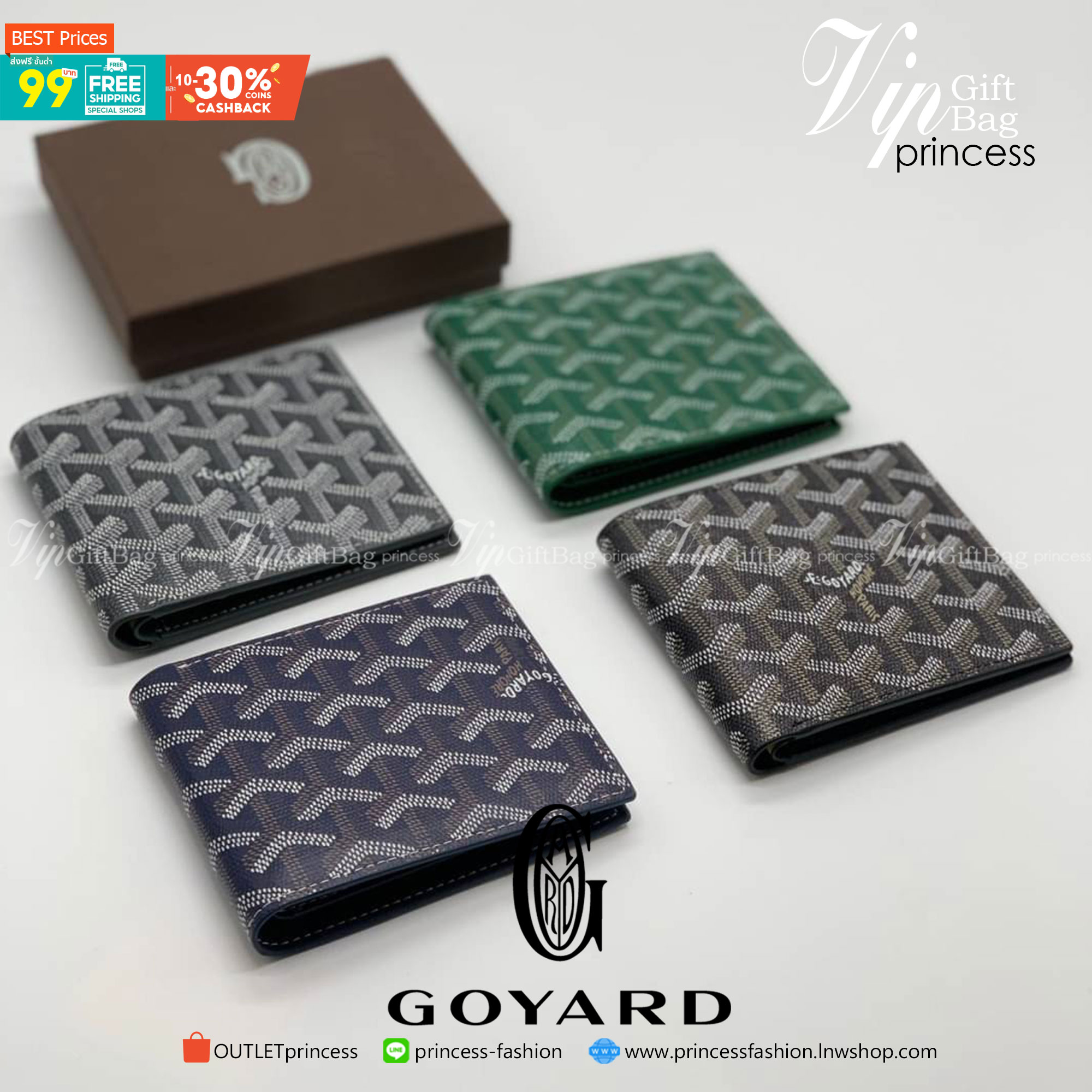 VIP GIFTbag 】GOYARD Victoire Bifold Wallet กระเป๋าสตางค์ผู้ชายใบสั้น พร้อมส่ง 4 สี พร้อมกล่องสวยหรูน่าใช้มากค่ะ