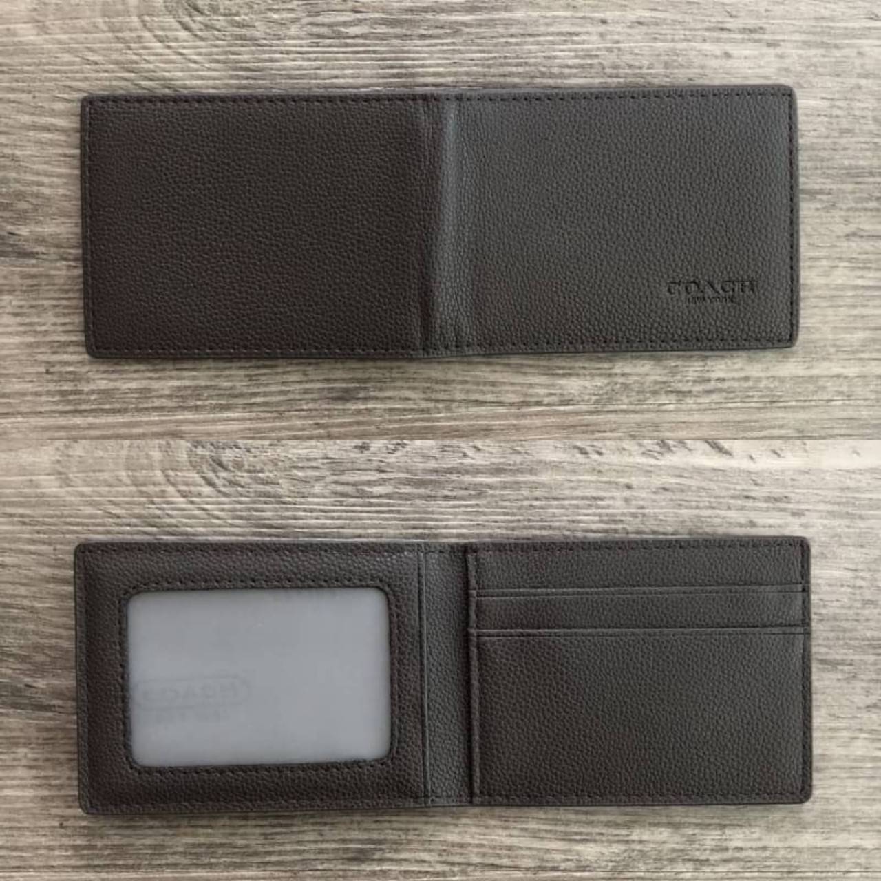 COACH Compact ID Wallet in Sport Calf Leather กระเป๋าสตางค์ใบสั้น ภายในมีช่องใส่บัตร, ธนบัตร มาพร้อมกระเป๋าใส่บัตรใบเล็กอีก 1 ใบ จะมอบเป็นของขวัญหรือใช้เองก็แนะนำค่ะ