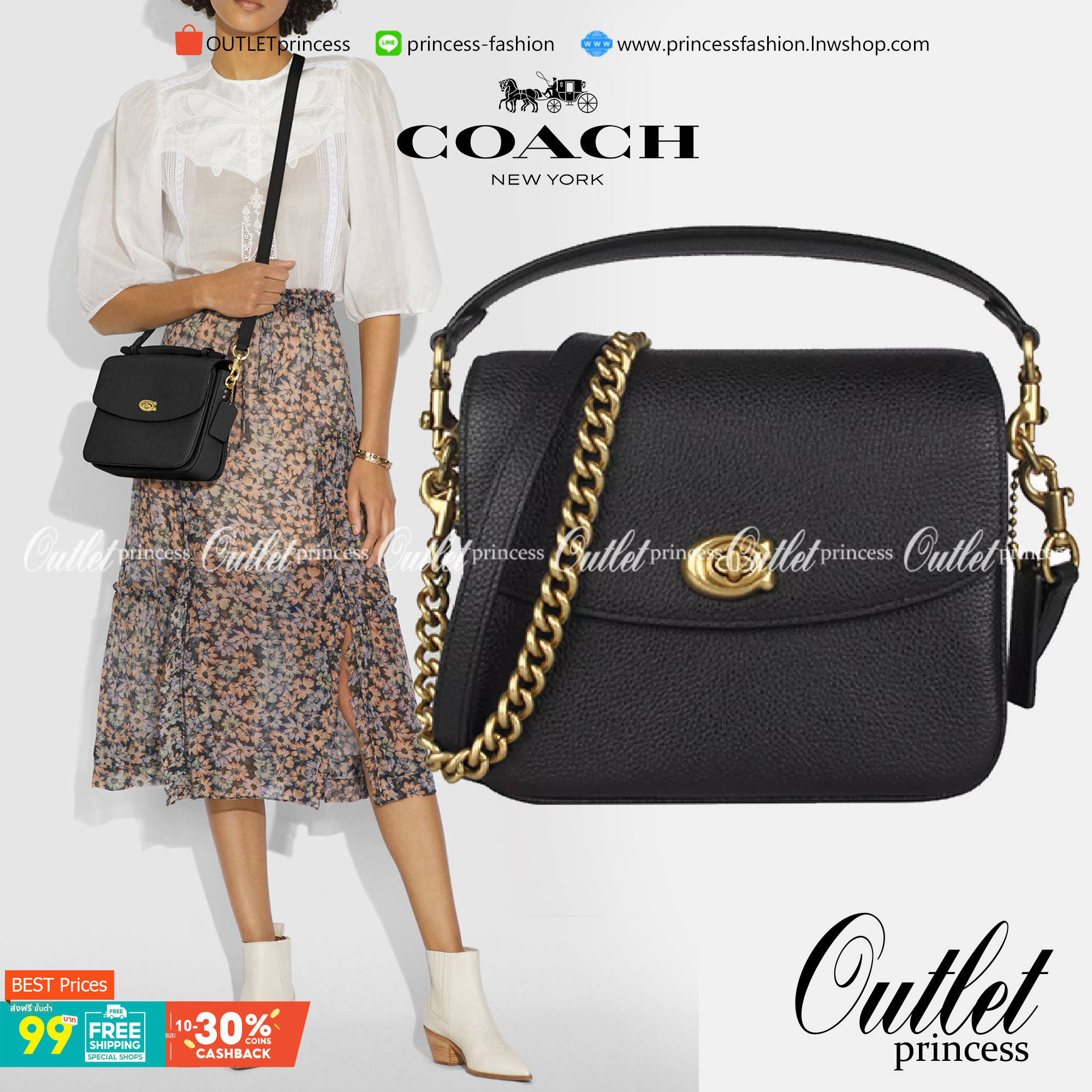 3สาย Coach 89089 Cassie Crossbody 19 In Signature Canvas เรียบหรู ดูดี ต้องไอเท็มนี้เลยจ้า กระเป๋าถือ/สะพายข้าง สุดพิเศษ!! มีสายมาให้ถึง 3 แบบ!! สลับใช้แมทช์ตามสไตล์ได้เลย วัสดุหนังแคนวาสสลับหนังเรียบ เปิด-ปิดด้วยตัวบิดล็อค ภายในแบ่งสัดส่วนอย่างดี ใส่ของไ