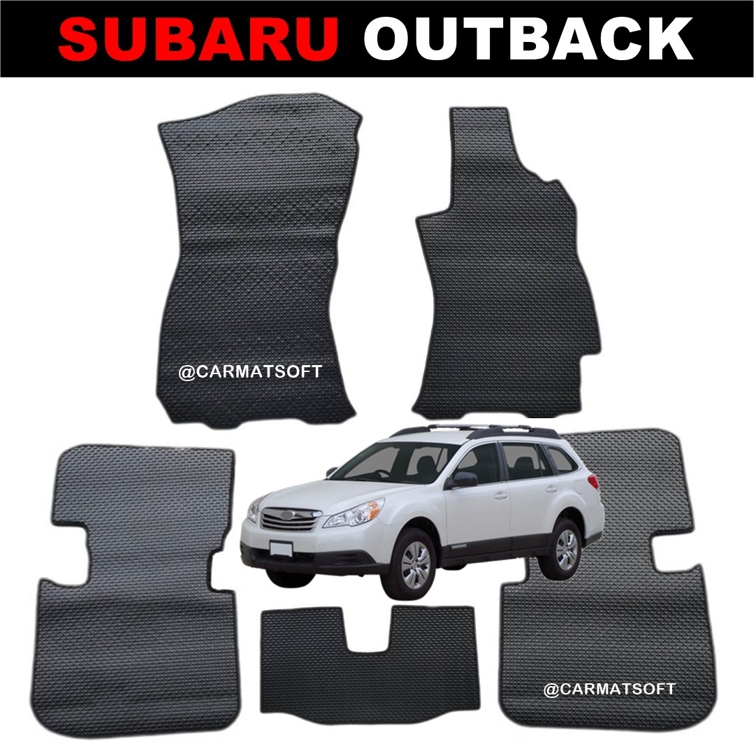 พรมปูพื้นรถยนต์ Subaru Outback ปี2004-14 พรมกระดุมเล็ก ซูบารุ เอาท์แบค เข้ารูป 5ชิ้น (พร้อมส่ง)