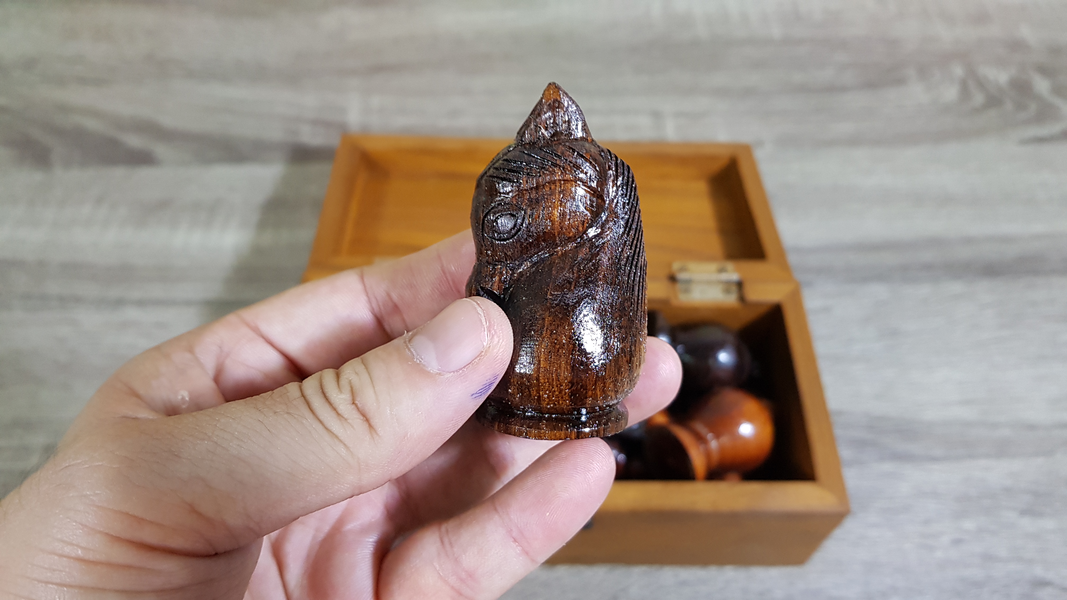 ตัวหมากรุกไทยชุดพลรามพร้อมกล่องแบบหีบล็อค