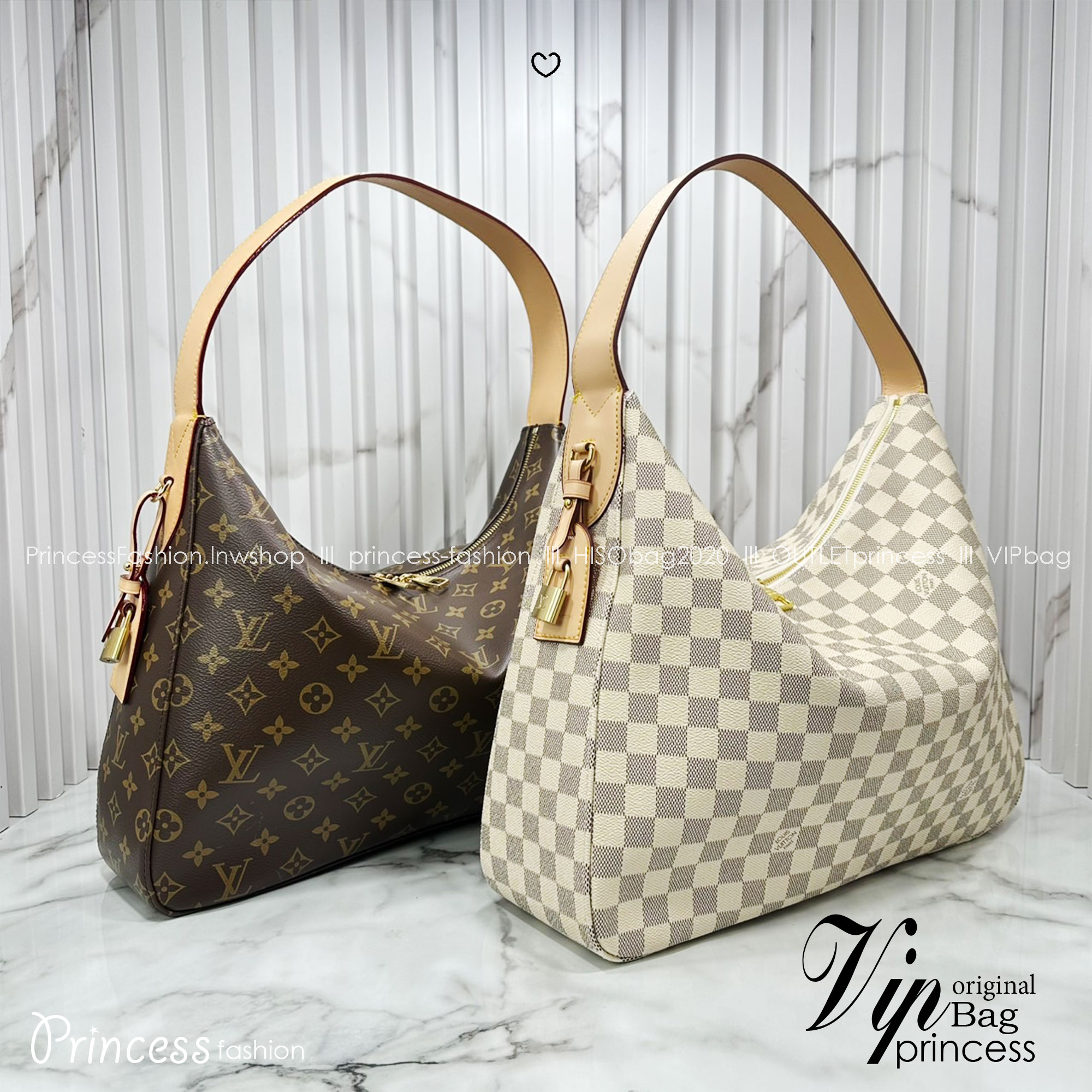 ORI หนังแท้ | LV Slouchy MM Damier Azur MM ใหม่ล่าสุด กระเป๋าโฮโบทรงสวยใบใหญ่จุใจที่ใครๆก็ต้องมี ด้วยรูปทรงคลาสสิคและใช้งานง่าย สะพายสะดวกด้วยหูสะพายในตัว สวยดูลัคชู
