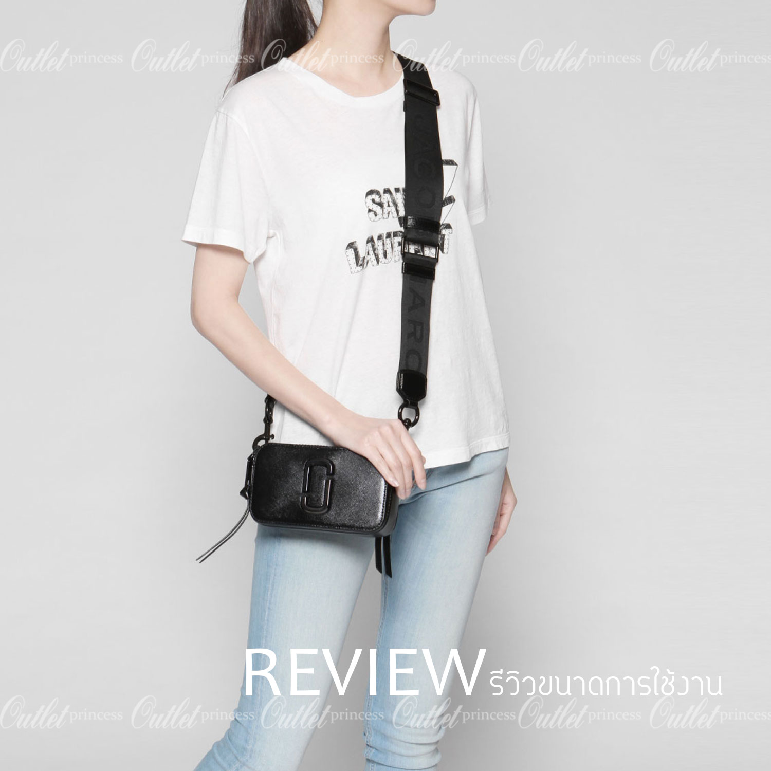 พรีเมี่ยมกิ๊ฟแท้ 100% 】หนังแท้ MARC JACOBS The Snapshot Camera X Anna Sui Cross Body Bag