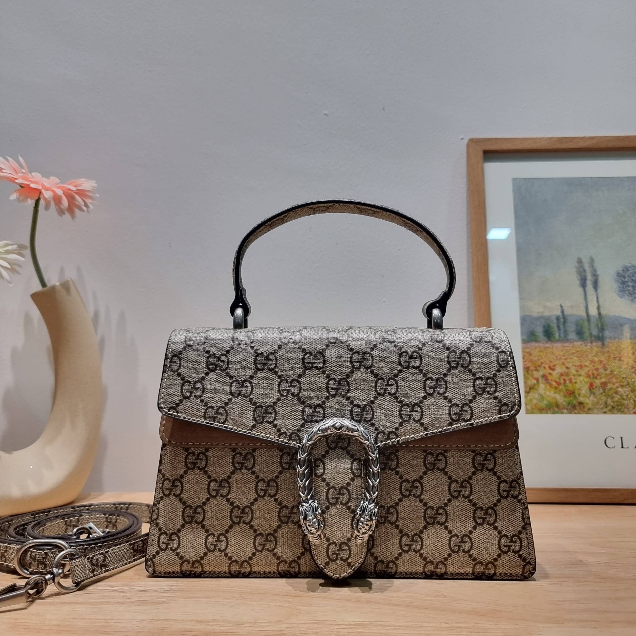 GG SMALL DIONYSUS TOP HANDLE BAG / SMALL DIONYSUS TOP HANDLE BAG / GUCCI BAG พร้อมส่งที่ไทย กระเป๋าสะพายรุ่นสุดคลาสสิค ดีไซน์ 2023 พร้อมหูจับในตัว