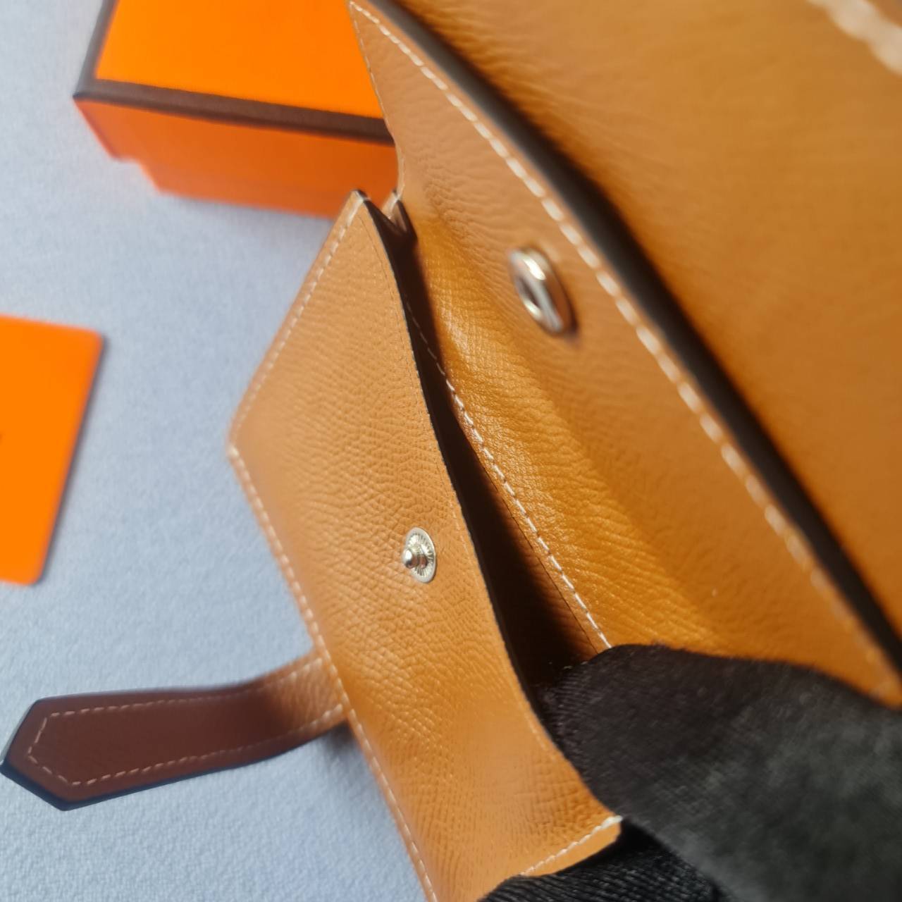 VIP หนังแท้ 】HERMES MINI BEARN WALLET UNISEX