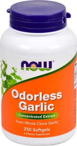 ส่งฟรีลงทะเบียนมีพร้อมส่งค่ะ Now Foods Odorless Garlic 250 Softgels