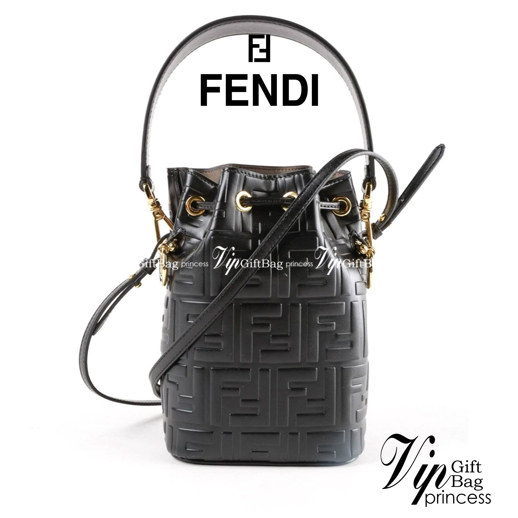 หนังแท้ FENDI MON TRESOR BUCKET BAG พร้อมส่งที่ไทย ภาพสินค้าถ่ายจากงานขายจริง ใช้งานต่างประเทศได้ค่ะ