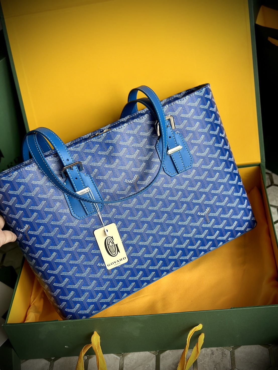 GOYARD Goyardine Sac Marie Galante MM / GOYARD Tote Bag กระเป๋าทรงโท้ทจุของได้เยอะ งานสวยเนี๊ยบ เกรดออริ สลับแท้ 1:1 ใช้ต่างประเทศได้