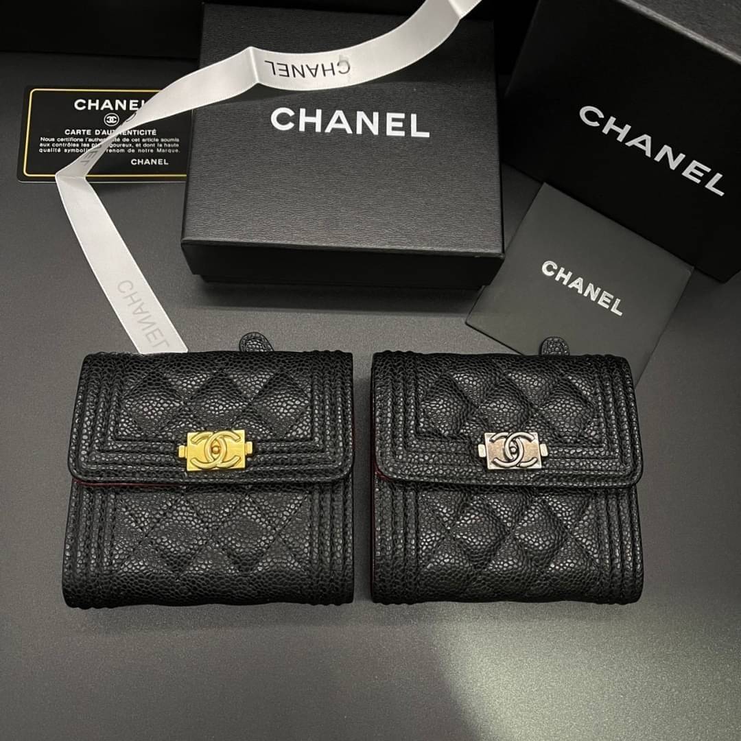 Chanel Wallet Trifold Caviar / Chanel Card Holder Zippy กระเป๋าสตางค์ชาแนลใบสั้น 3 พับ กระเป๋าใส่ธนบัตร บัตร ใส่เหรียญ ภายในตามรูป เกรดออริจินอล ภาพถ่ายจากงานขายจริง ใช้งานต่างประเทศได้