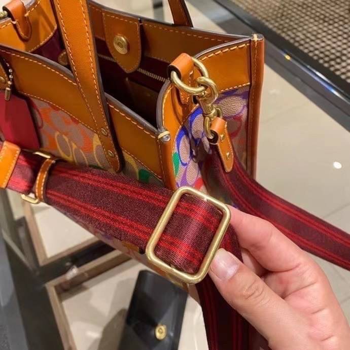 COACH C5142 COACH FIELD TOTE 22 IN RAINBOW SIGNATURE a celebration of equality, and authentic self-expression within the LGBTQIA+ community