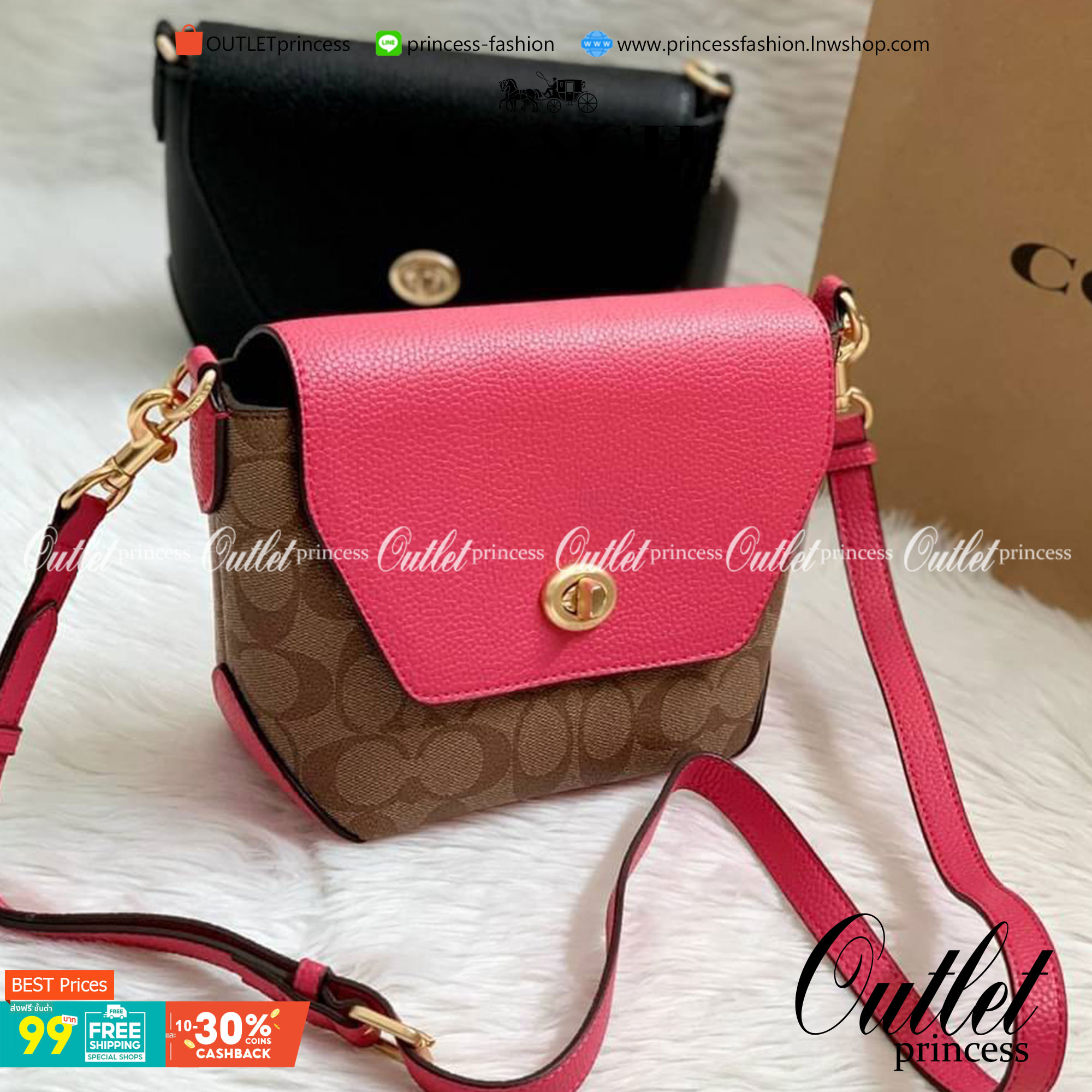 คอลเลคชั่นใหม่ ทั้งสวยทั้งคุณภาพค่ะ😘 COACH KARLEE CROSSBODY BAG 💐พร้อมส่ง ได้ไปไม่ผิดหวังแน่นอนค่ะ! สวยๆแบบคนดังระดับโลกกันค่าา กระเป๋าสะพายแบบครอสบอดี้ร์ หนังแท้นิ่มสวยงามมากๆค่ะ รูปทรงน่ารักกระทัดรัด เปิดปิดกระเป๋าแบบหมุนล็อค ภายในสามารถ