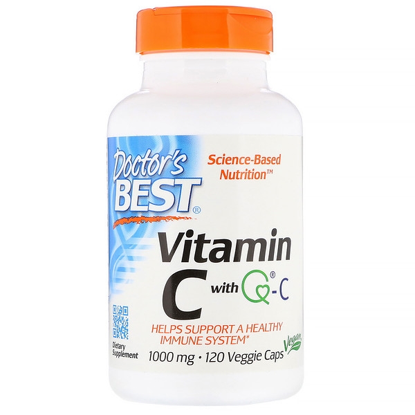 ส่งฟรีลงทะเบียนมีพร้อมส่งค่ะ Doctors Best Vitamin C with Q-C 1,000 mg 120 Veggie Caps