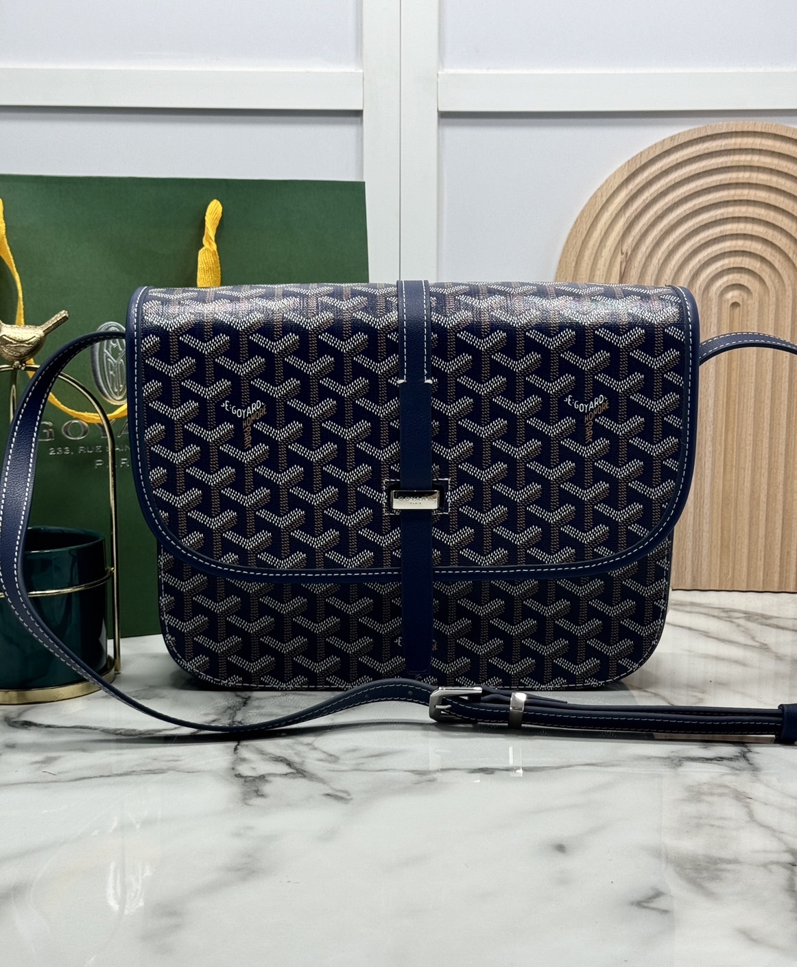ORI | สลับแท้ GOYARD Belvedere MM Bag 29cm กระเป๋าสะพายทรงแมสเซ็นเจอร์แบรนด์หรูสัญชาติฝรั่งเศส หนังแท้ แคนวาสแท้อย่างดี