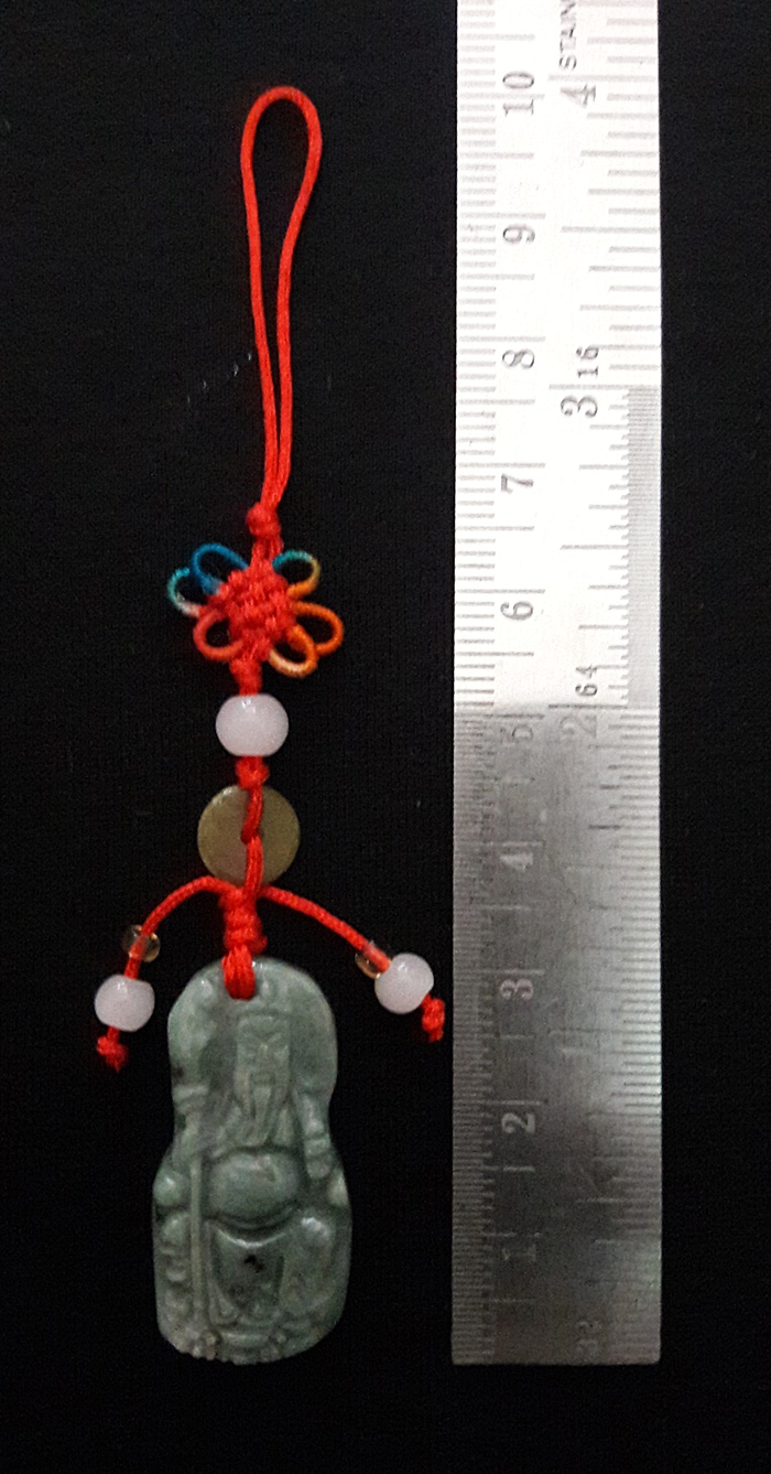 จี้เทพกวนอูหินหยกแบบเล็ก เสริมดวงการงาน พร้อมบทสวดบูชาค่ะ