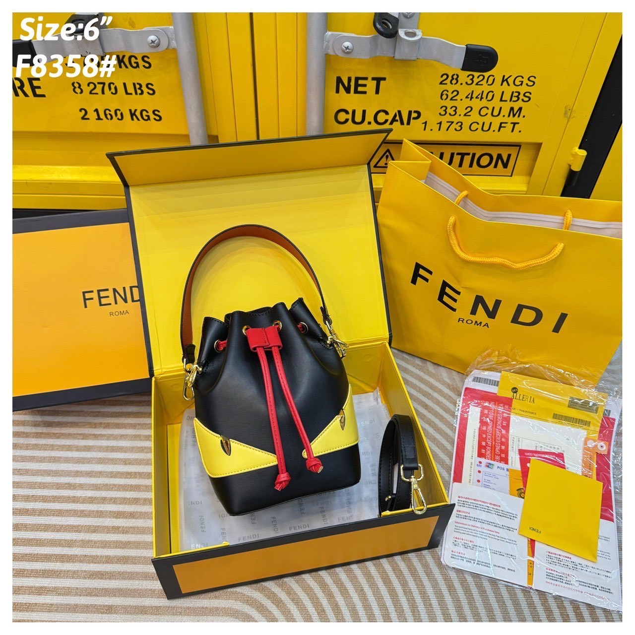 FENDI Mon Tresor Lunar New Year Mini Bucket Bag กระเป๋าสะพายทรงบัคเก็ต ต้อนรับตรุษจีน ด้วยดวงตาปีศาจ หรือ ‘Monster Eyes’ ที่ทำให้กระเป๋าดูขี้เล่นมากขึ้น เป็นการตอกย้ำชื่อรุ่นได้เป็นอย่างดี