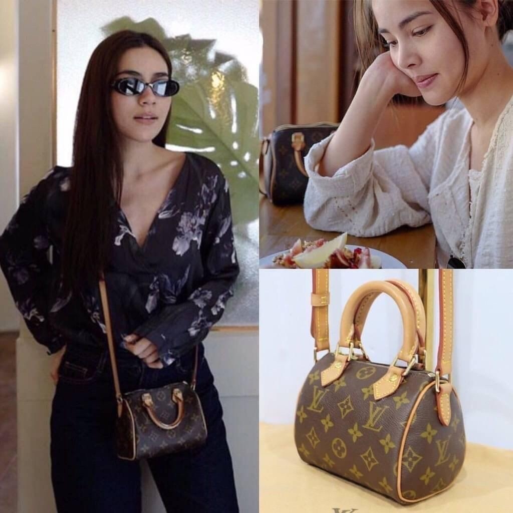LV Nano Speedy Monogram / LV Bag เกรดออริพร้อมส่ง กระเป๋าสะพายข้างไซส์มินิ วัสดุหนังแคนวาส
