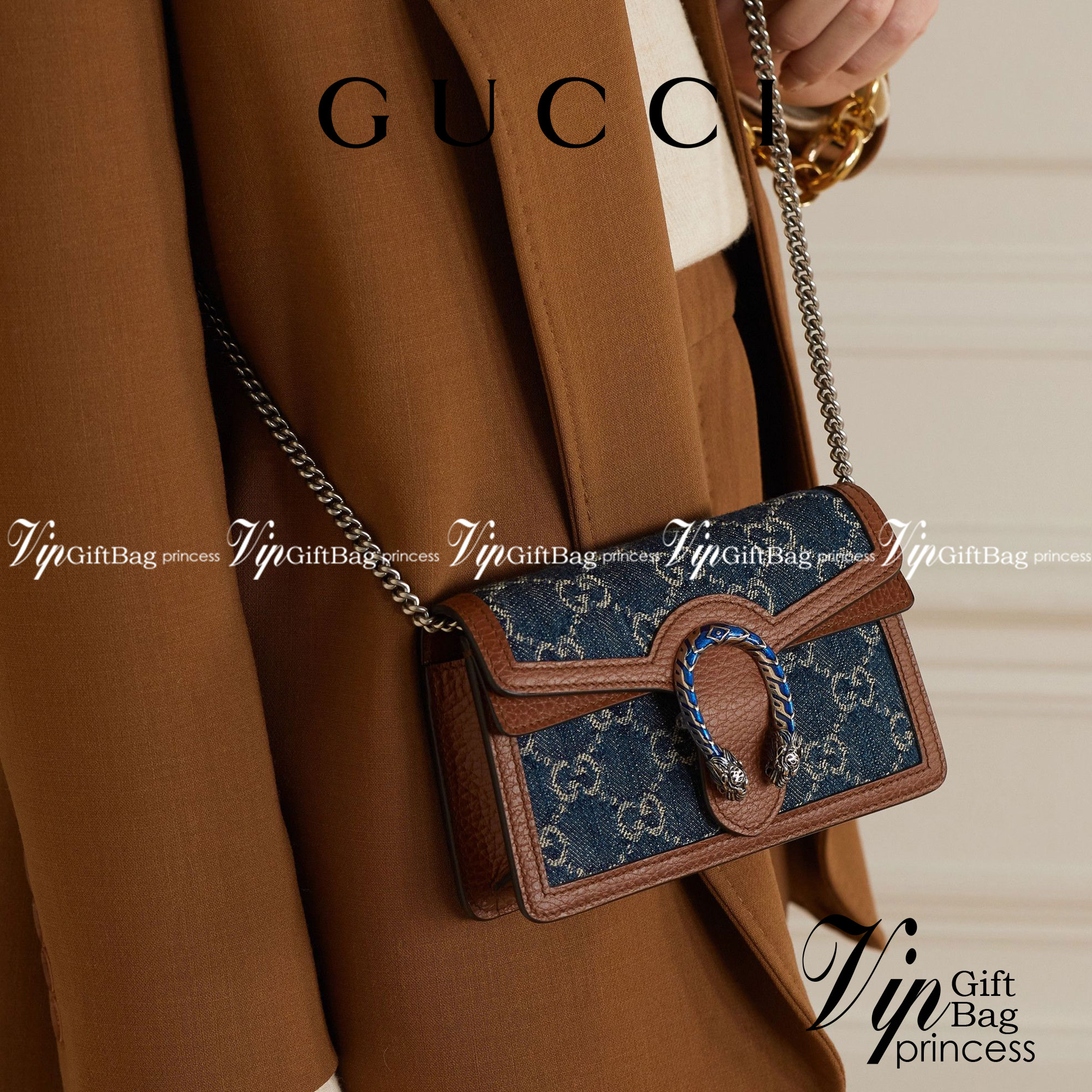 หนังแท้ GUCCI Dionysus mini bag / GG Shoulder bag / GG Denim Dionysus พร้อมส่งที่ไทย กระเป๋าสะพายข้างหนังแท้ เกรดหนังคุณภาพดียิ่งใช้หนังยิ่งสวย โทนสีน่าใช้มากก มาในดีไซน์คลาสสิคเรียบหรูเข้ากับทุกลุ๊คแบบไม่มีเอ้าท์ พร้อมส่งที่ไทย ภาพสินค้าถ่ายจากงานขายจริง