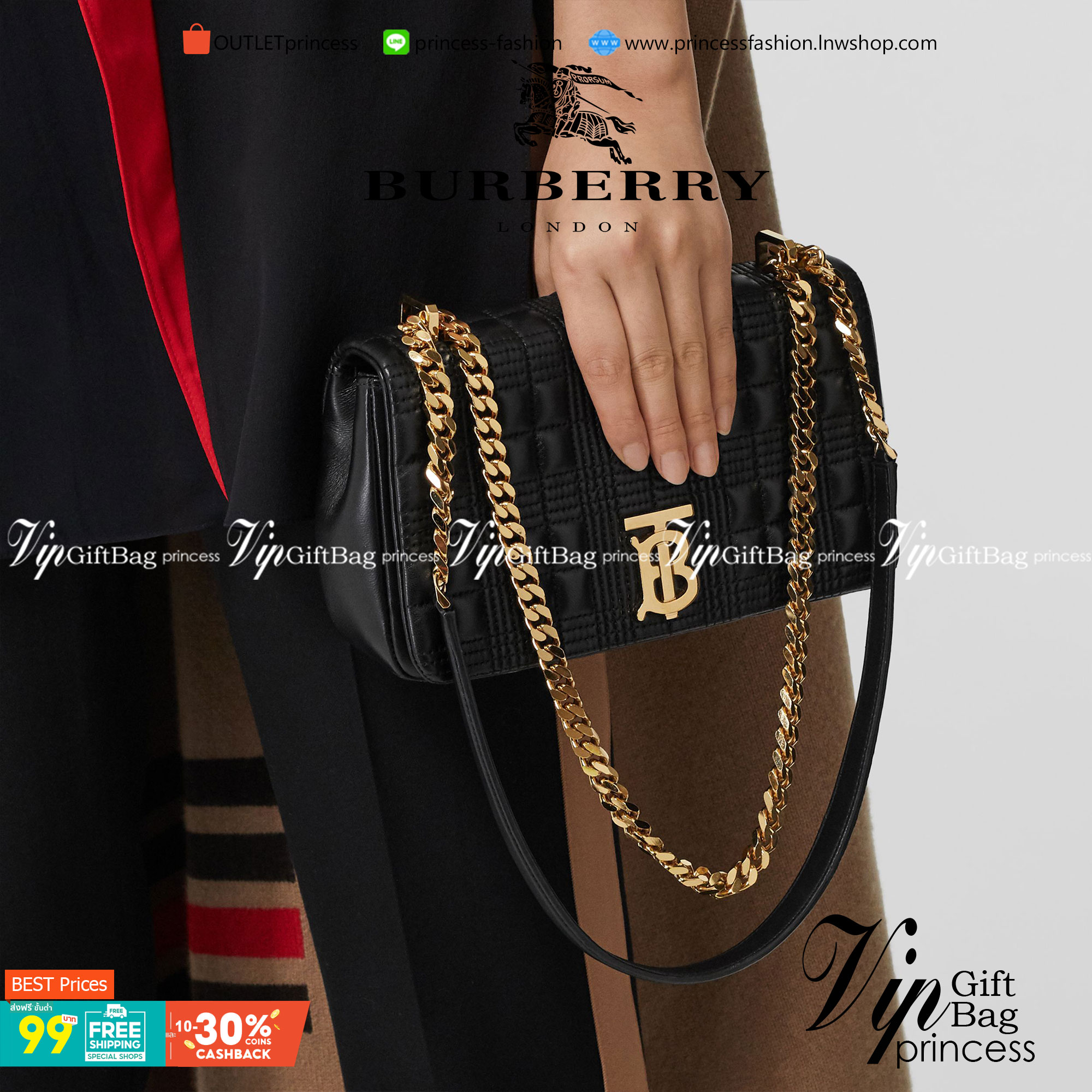 Burberry Quilted Lambskin Lola Bag BURBERRY FRAGRANCES QUITED LAMBSKIN BAG VIP GIFT WITH PURCHASE GWP พรีเมี่ยมกิ๊ฟ Limited จาก BURBERRY Perfume DutyFree หนังแท้ Lambskin หนังนิ่มสวยขึ้นรูปเงา ขนาดกำลังดู ใบฮอตอีกหนึ่งรุ่นที่กำลังมาแรง