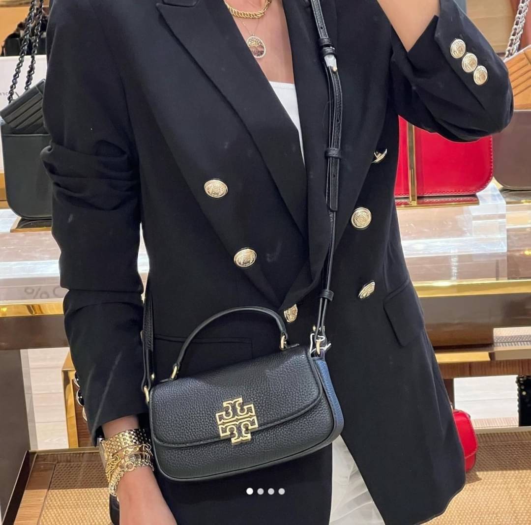 Tory Burch Britten Mini Top Handle Crossbody Bag กระเป๋าสะพายใบเล็กดีไซน์เรียบหรู เกรดออริ สลับแท้ 1:1 ใช้งานต่างประเทศได้
