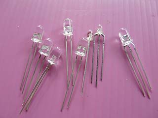 LED 7 สีสลีบกัน , กลม , 5 มม. ซุปเปอร์ไบรท์