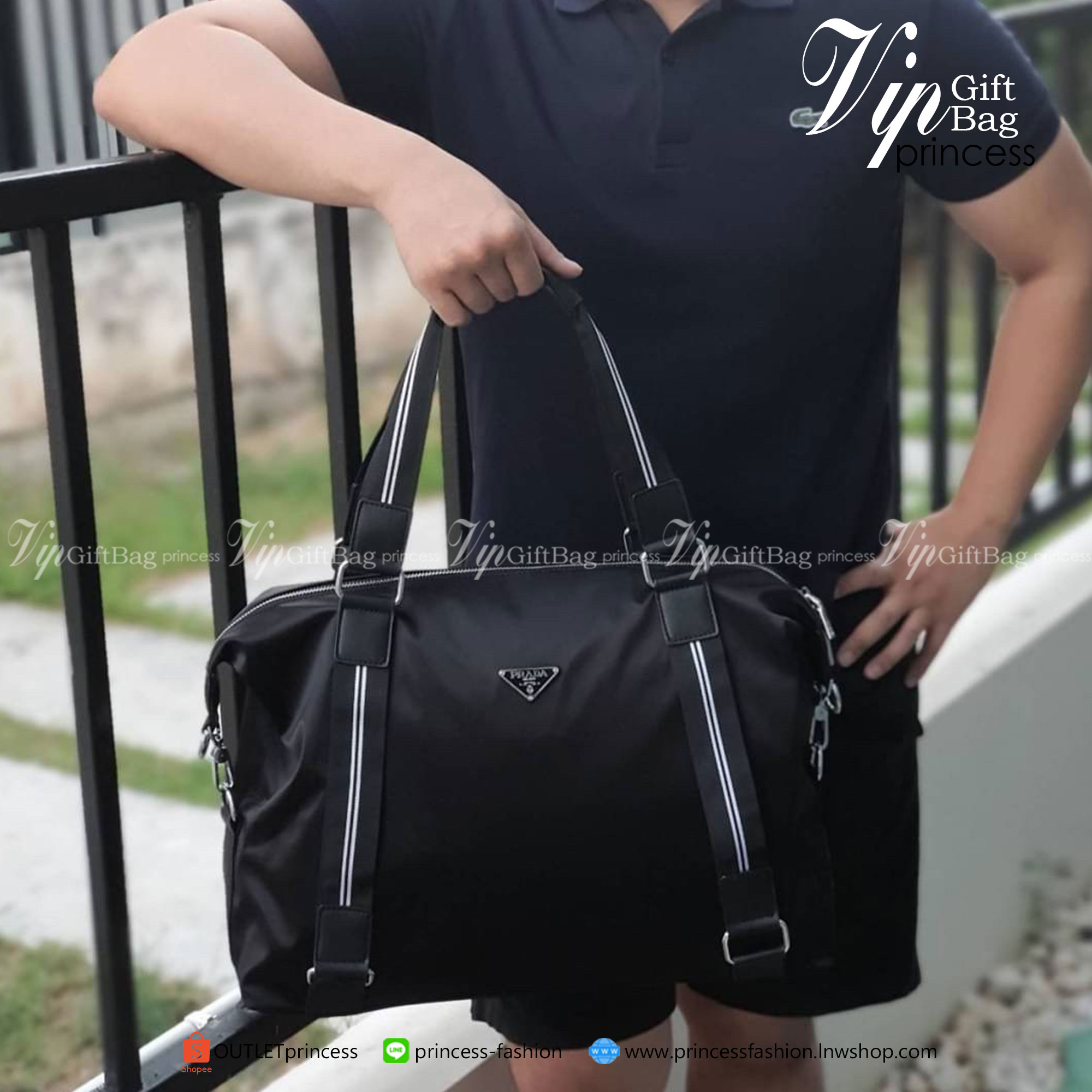 พรีเมี่ยมกิ๊ฟแท้ 100% PRADA ของมันต้องมี♡ มาใหม่กับ กระเป๋าทรง Travel Bag ใส่ของได้เยอะมาก