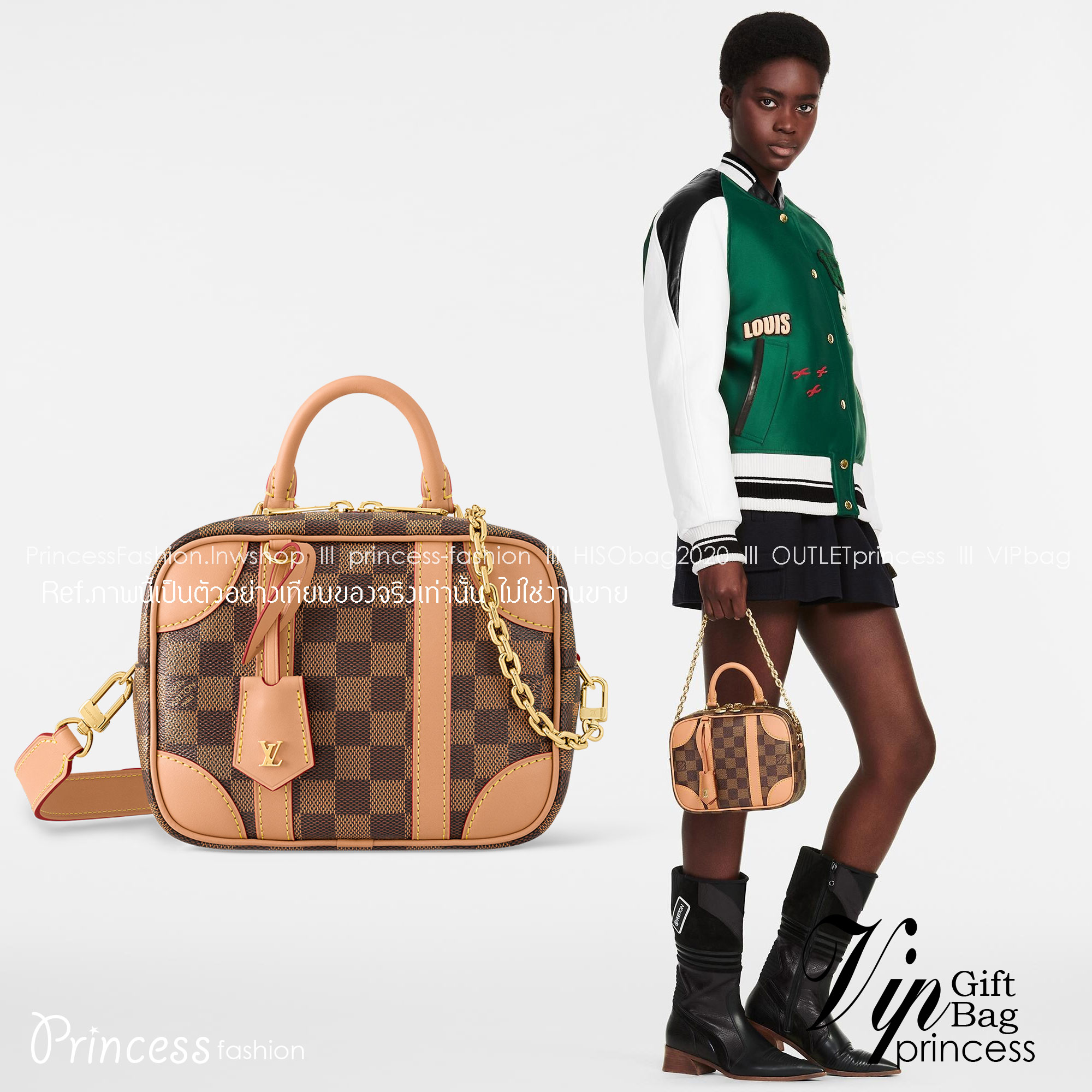 LV Valisette Souple BB Damier Ebene / LV Vanity Bag เกรดออริจินอล ใช้งานต่างประเทศได้ พร้อมส่งที่ไทย กระเป๋าถือทรงสวย ขนาดกะทัดรัดที่ได้แรงบันดาลใจมาจากกระเป๋าเดินทางสไตล์วินเทจ