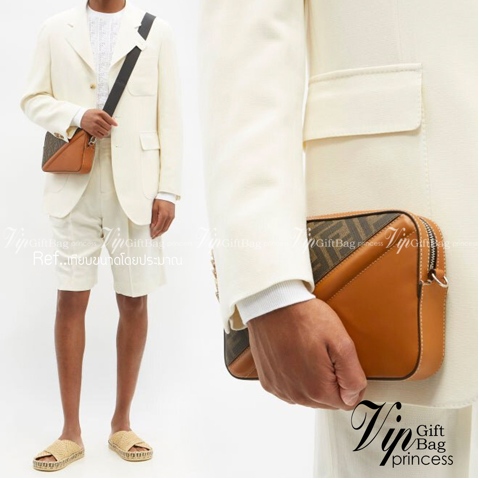 FENDI Ff-Print Coated-Canvas And Leather Cross-Body Bag เกรดออริจินอล FENDI Messenger Bag กระเป๋าสะพายข้าง ให้หนุ่มๆได้ตัวตึงกันไปเลยจ้า กับกระเป๋าสะพายทรงแมสเซ็นเจอร์ รุ่นหายาก ดีไซน์เรียบหรู สะดวกใช้ที่สุด ภายในโล่งกว้าง สายสะพายถอดได้ ปรับใช้ตามสะดวก ใ