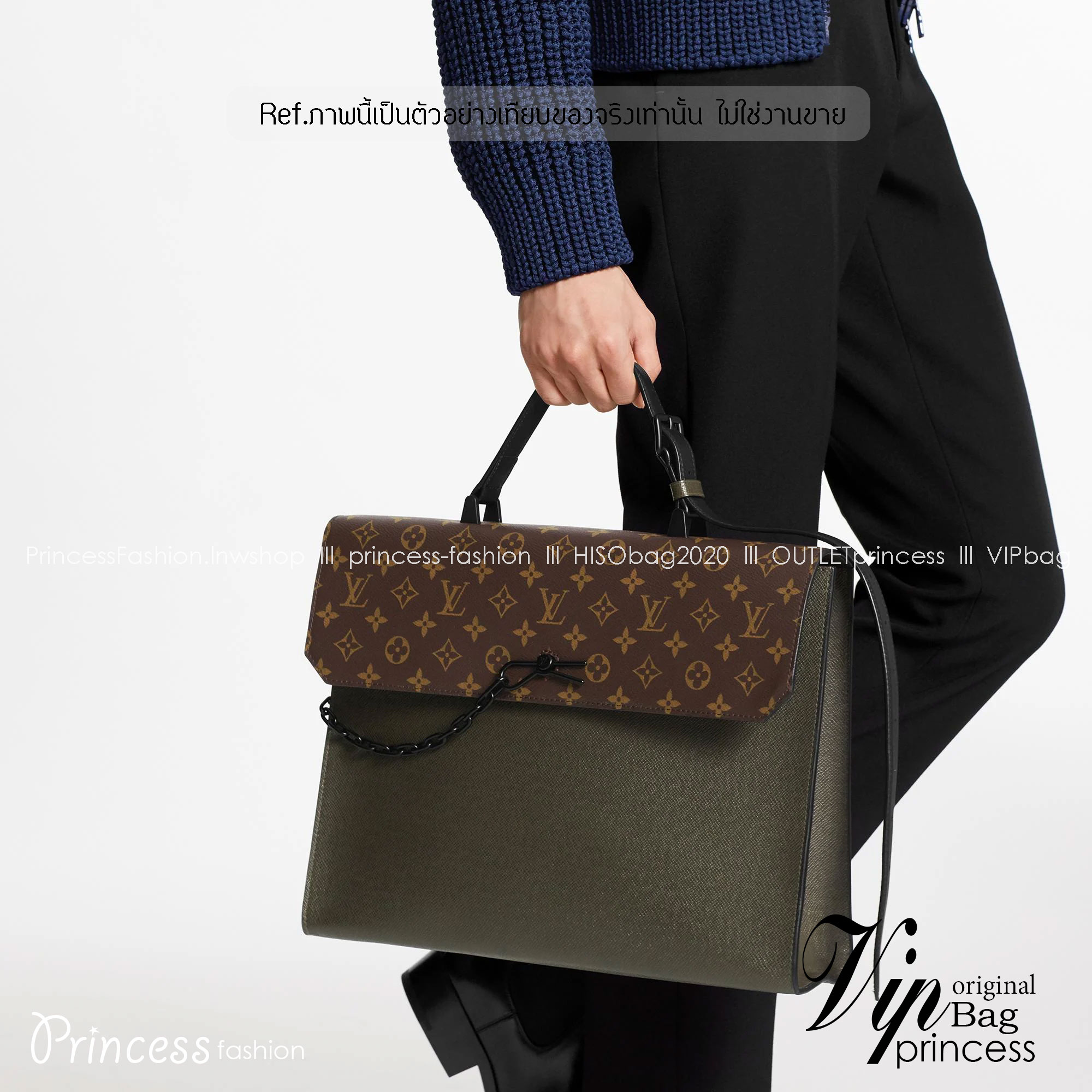 LV Robusto Briefcase Monogram กระเป๋าอเนกประสงค์ ทรงโท้ท หนังแท้ เกรดทออริ ท็อป วีไอพี เกรดดีสุด 1:1 ใช้งานต่างประเทศได้