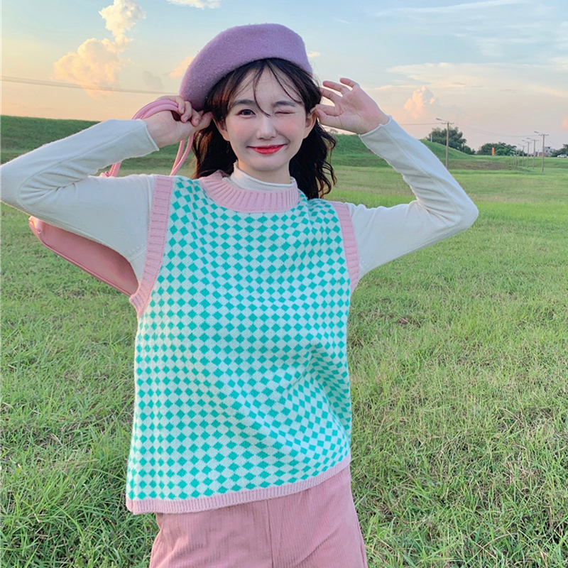 พร้อมส่ง 💫🎪 Vest sweetie เสื้อกั๊กสีหวาน (IN35747)