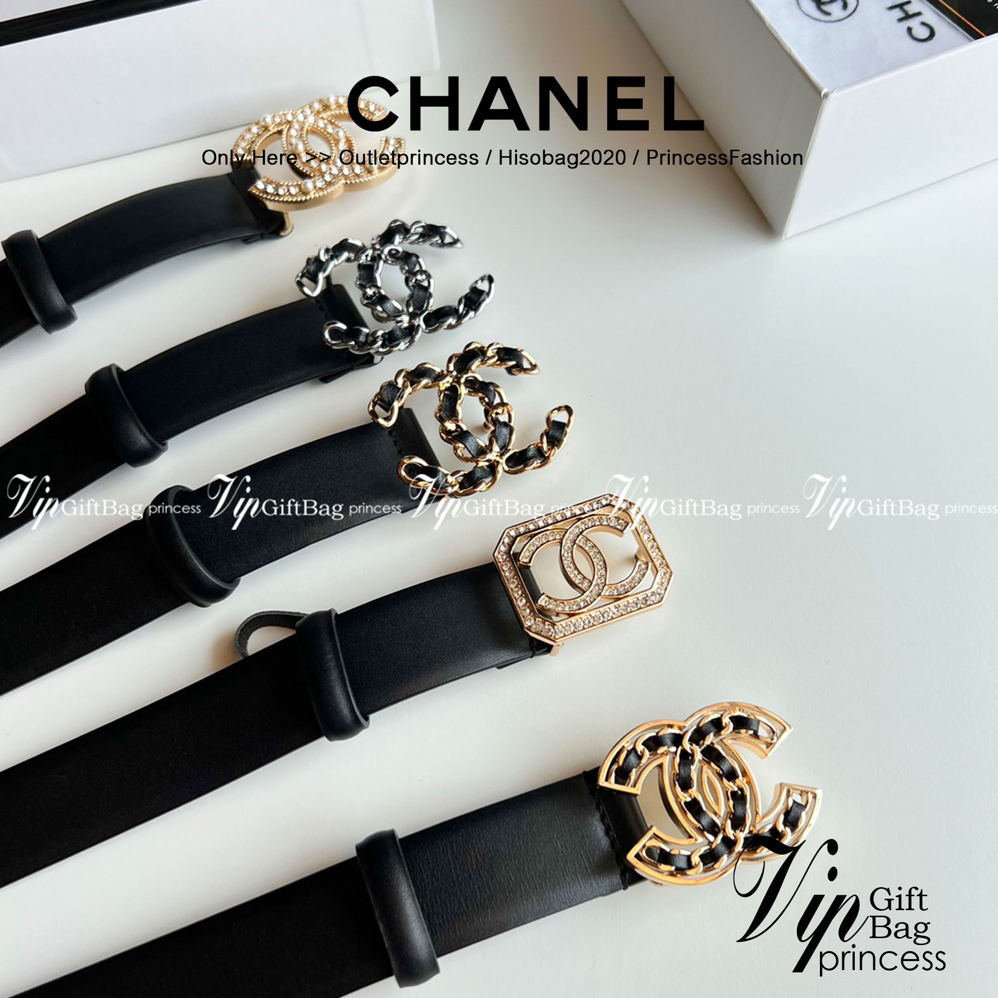 หนังแท้ Chanel Vintage Logo Leather Belt / Chanel Belt Size 30mm มีให้เลือก 5 แบบ พร้อมส่งที่ไทย เข็มขัดวัสดุ Calfskin หนังแท้ฟูขึ้นทรงสวย เกรดหนังดีที่สุดยิ่งใช้นานหนังยิ่งสวย หัวเข็มขัดโลโก้แบรนด์ 3D Vintage สายปรับระดับได้ มาในดีไซน์คลาสสิคเรียบหรูเข้า